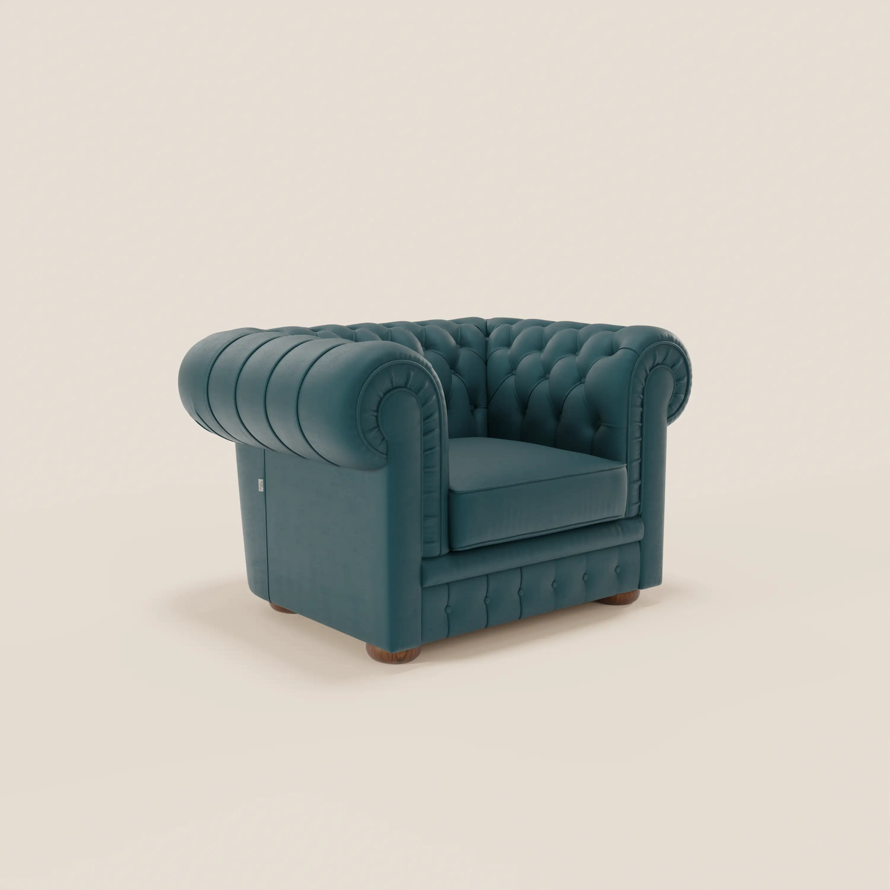 Chester Fauteuil en véritable cuir avec capitonné artisanal - Image 84