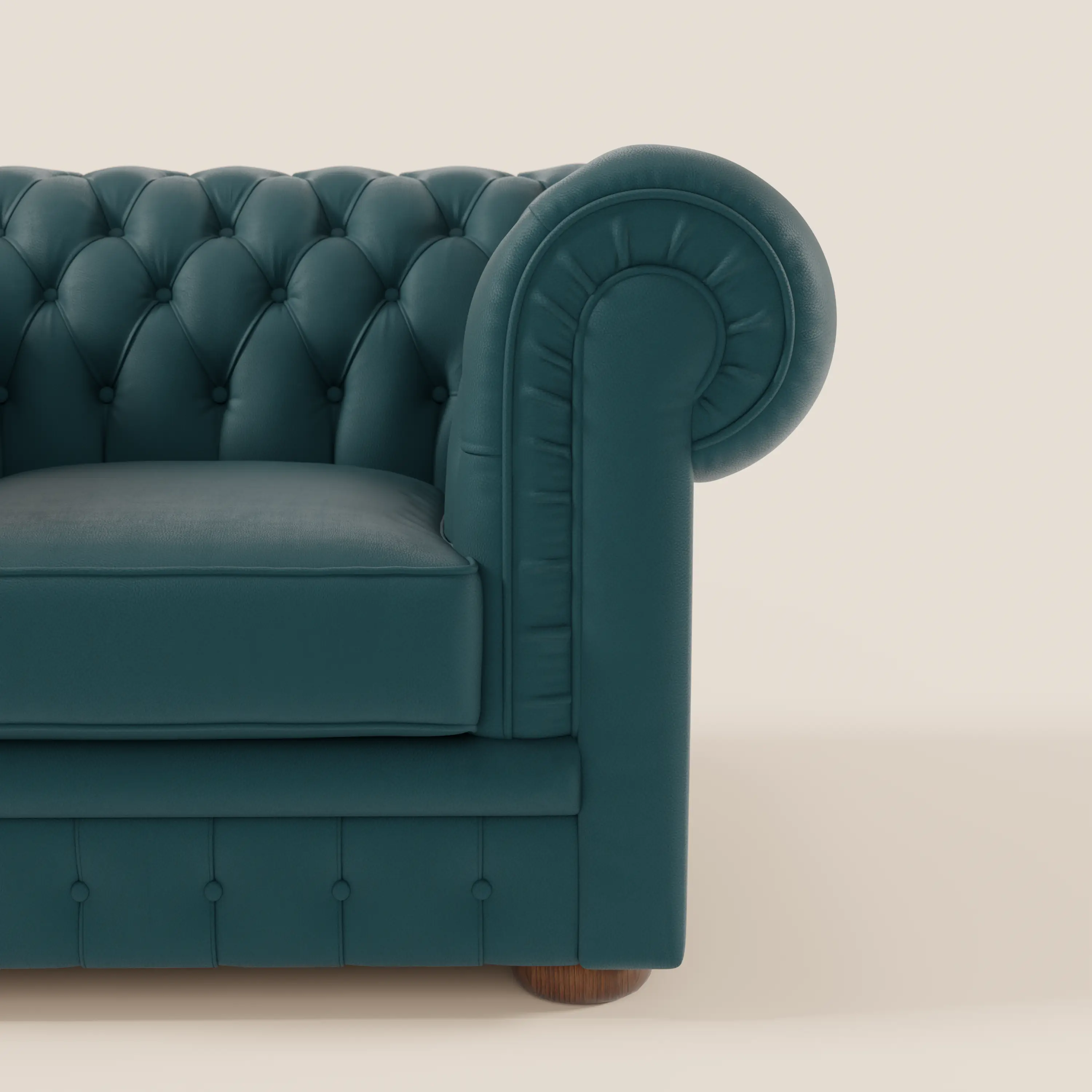 Chester Fauteuil en véritable cuir avec capitonné artisanal - Image 86
