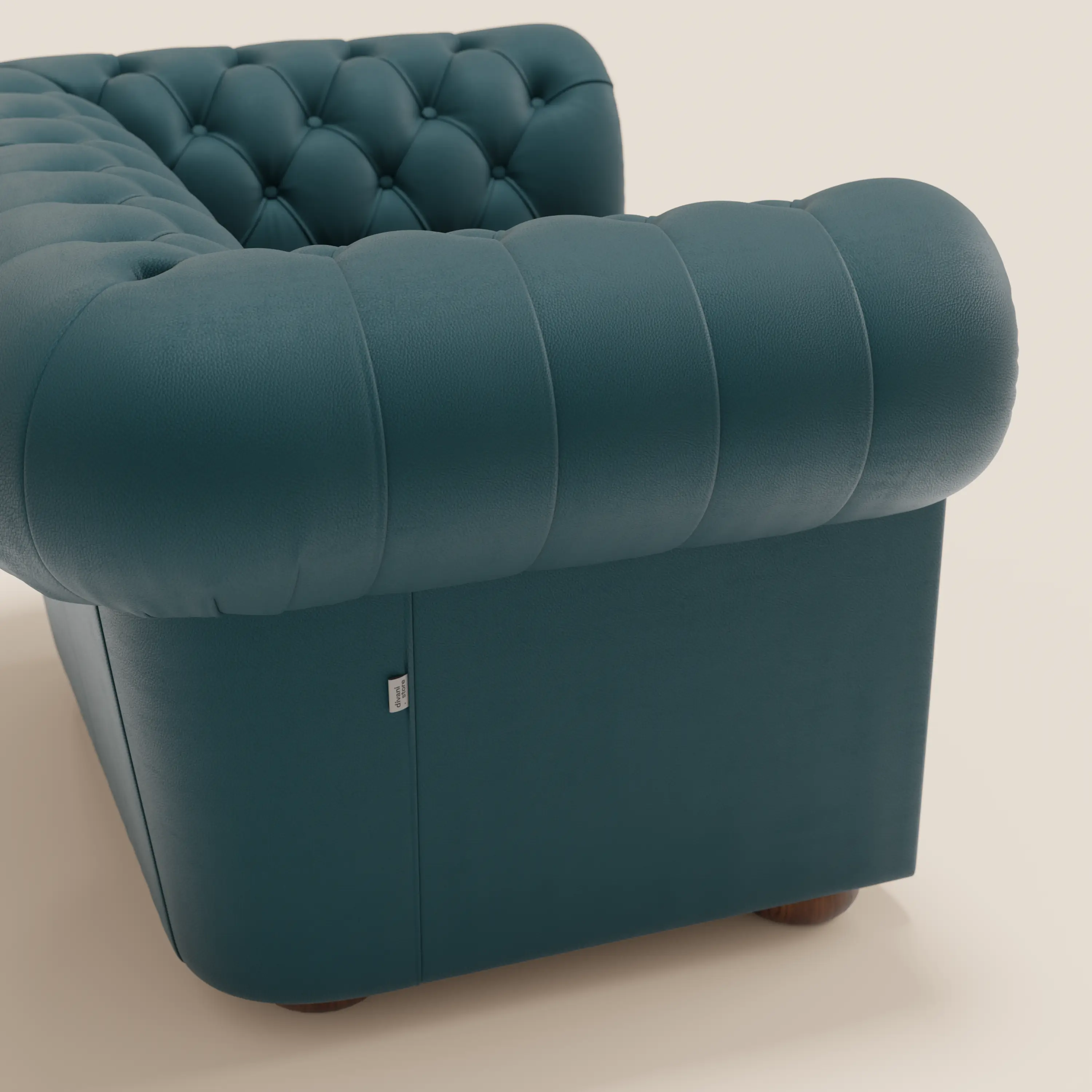 Chester Fauteuil en véritable cuir avec capitonné artisanal - Image 89