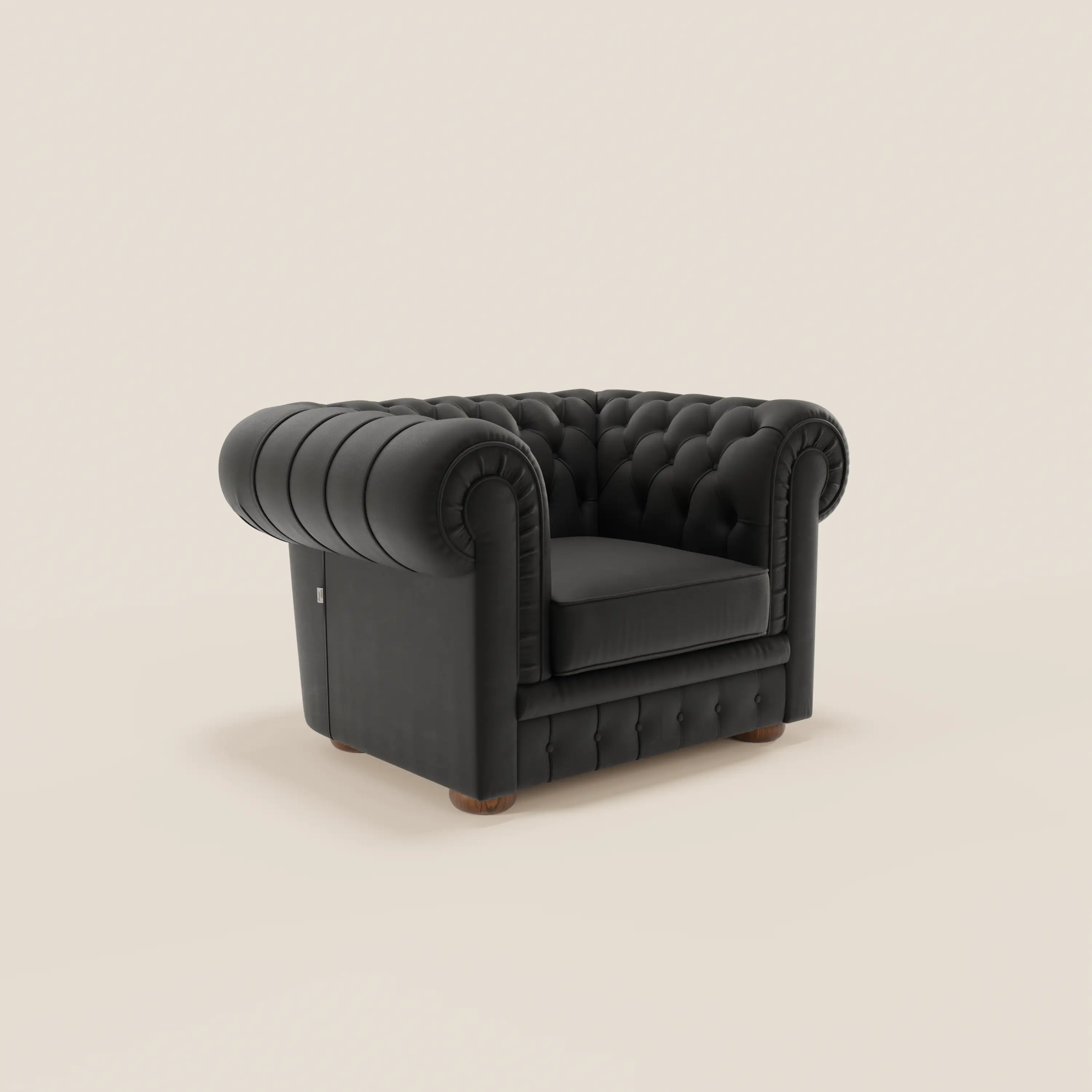 Chester Fauteuil en véritable cuir avec capitonné artisanal - Image 93