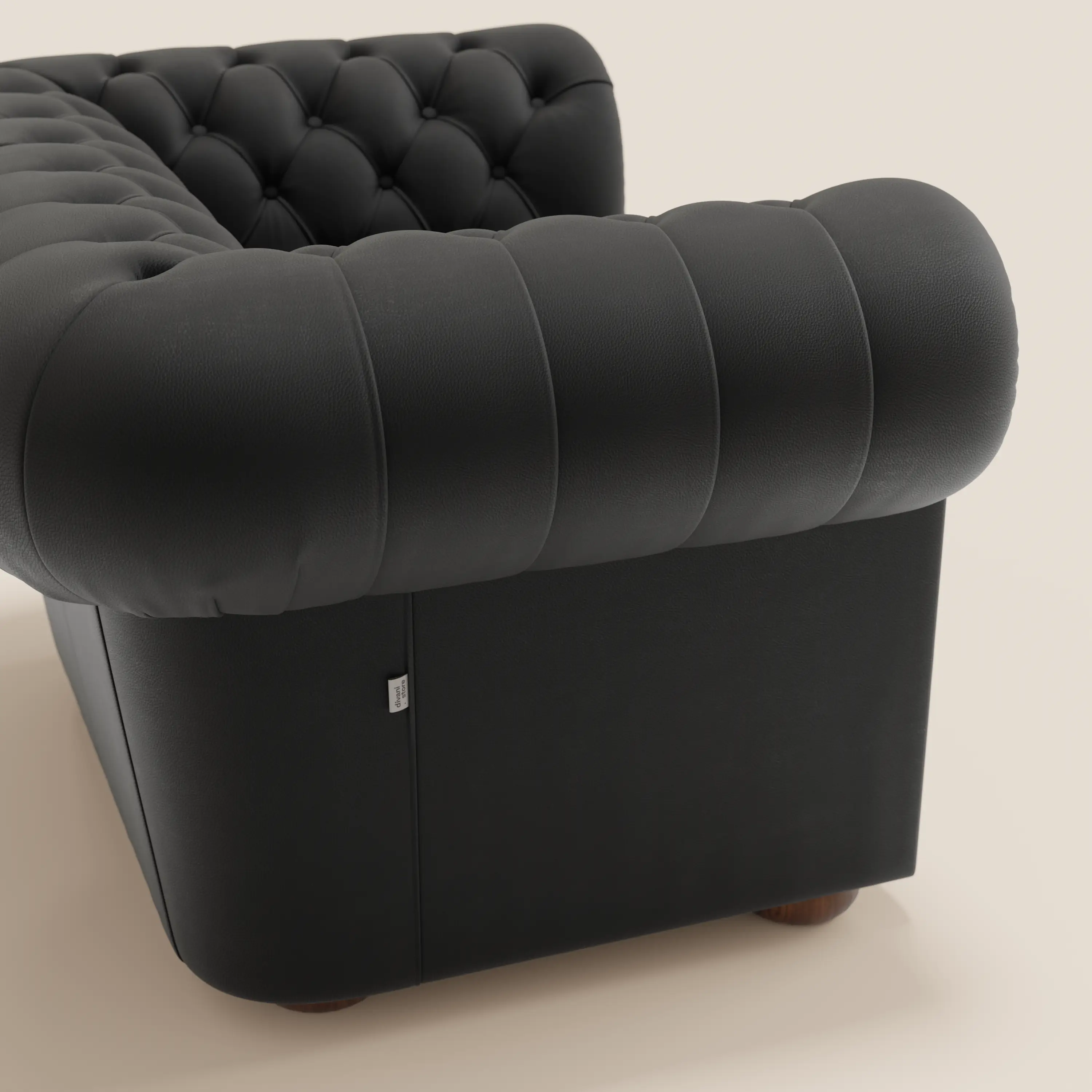 Chester Fauteuil en véritable cuir avec capitonné artisanal - Image 98