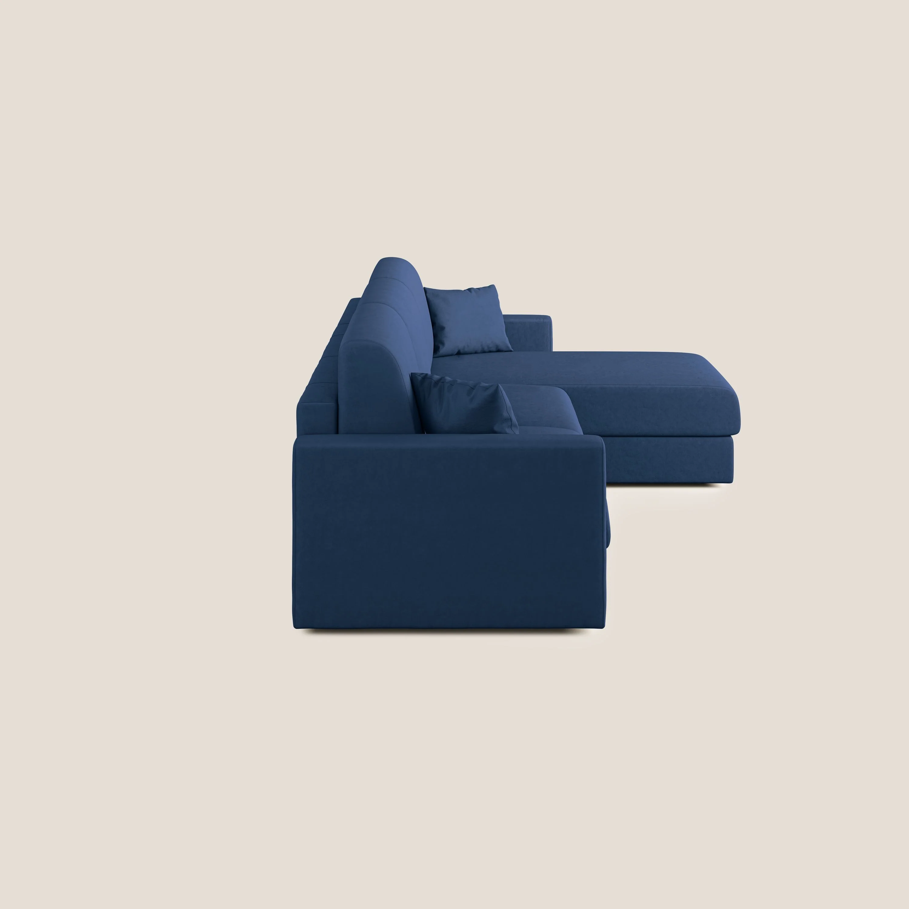 Chris canapé d'angle convertible en microfibre détachable T11 bleu - Image 3