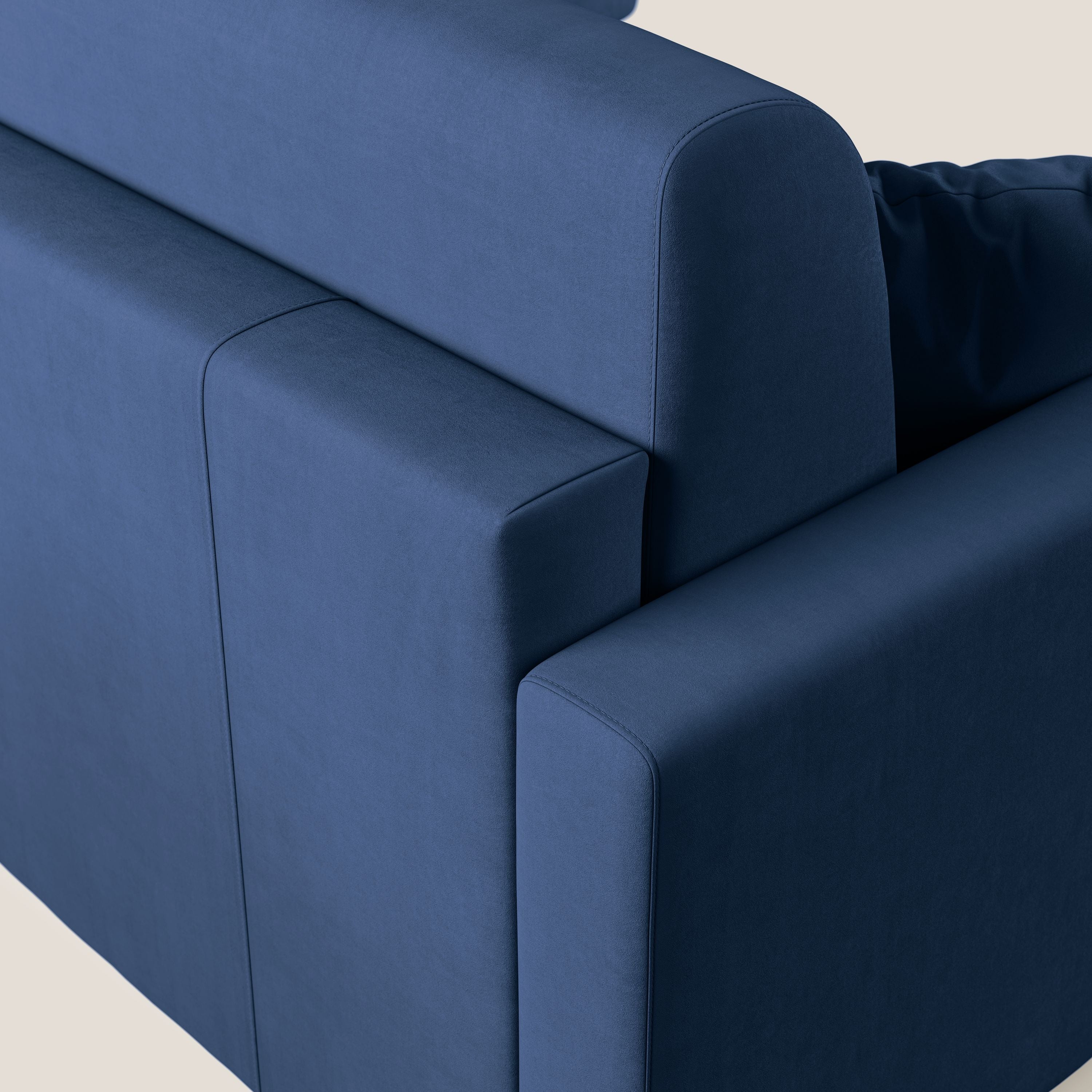 Chris canapé d'angle convertible en microfibre détachable T11 bleu - Image 5