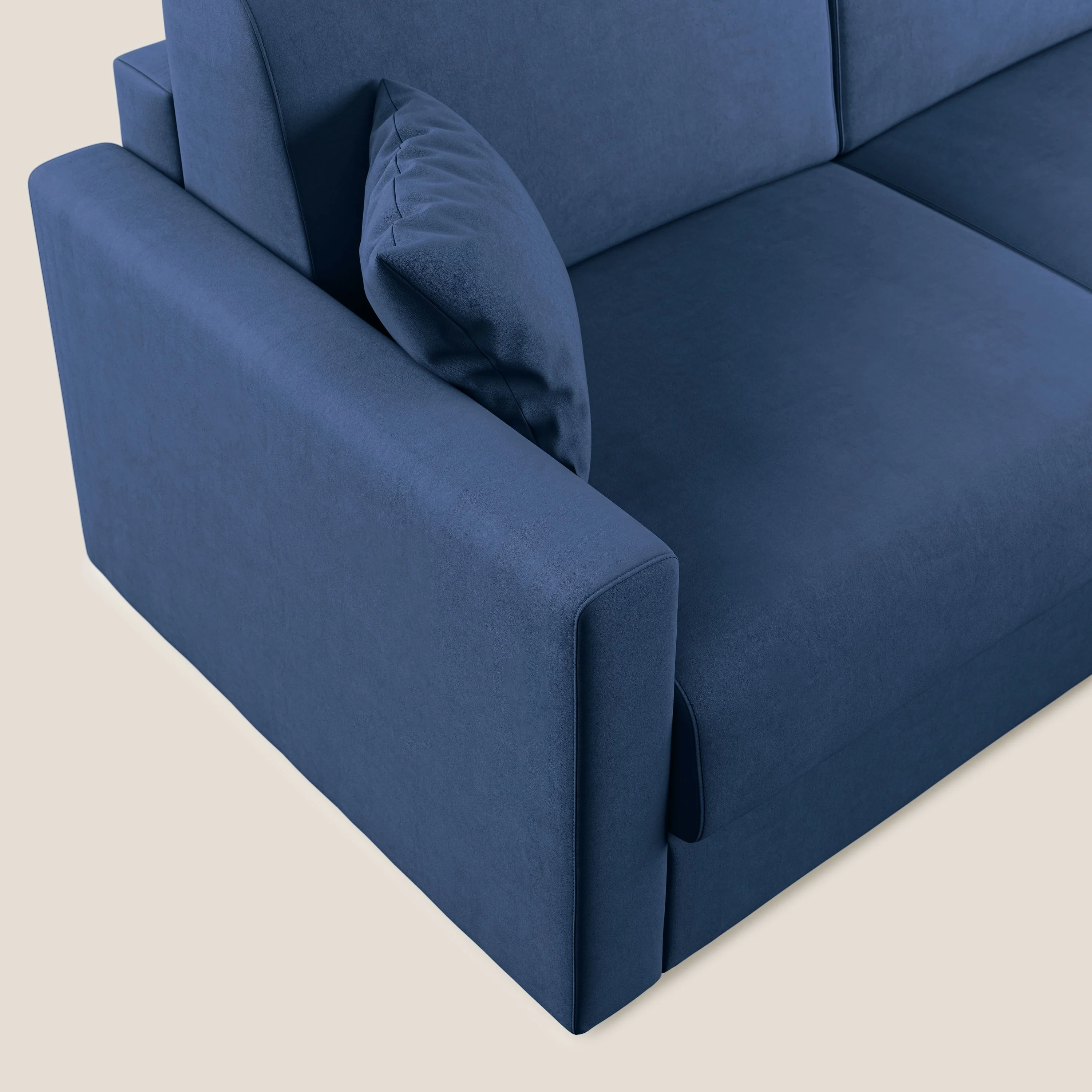 Chris canapé d'angle convertible en microfibre détachable T11 bleu - Image 6
