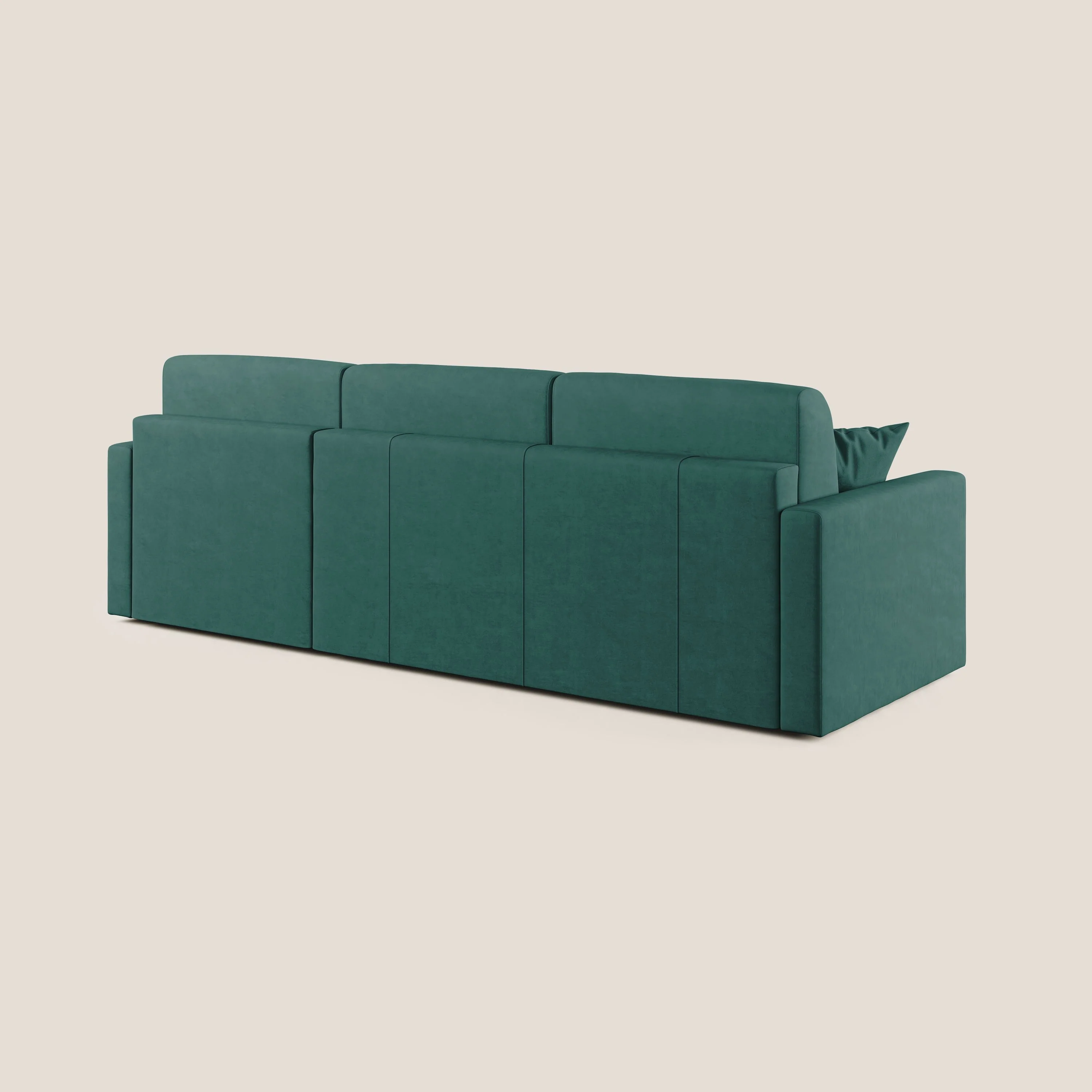 Chris canapé d'angle convertible en microfibre détachable T11 bleu canard - Image 4