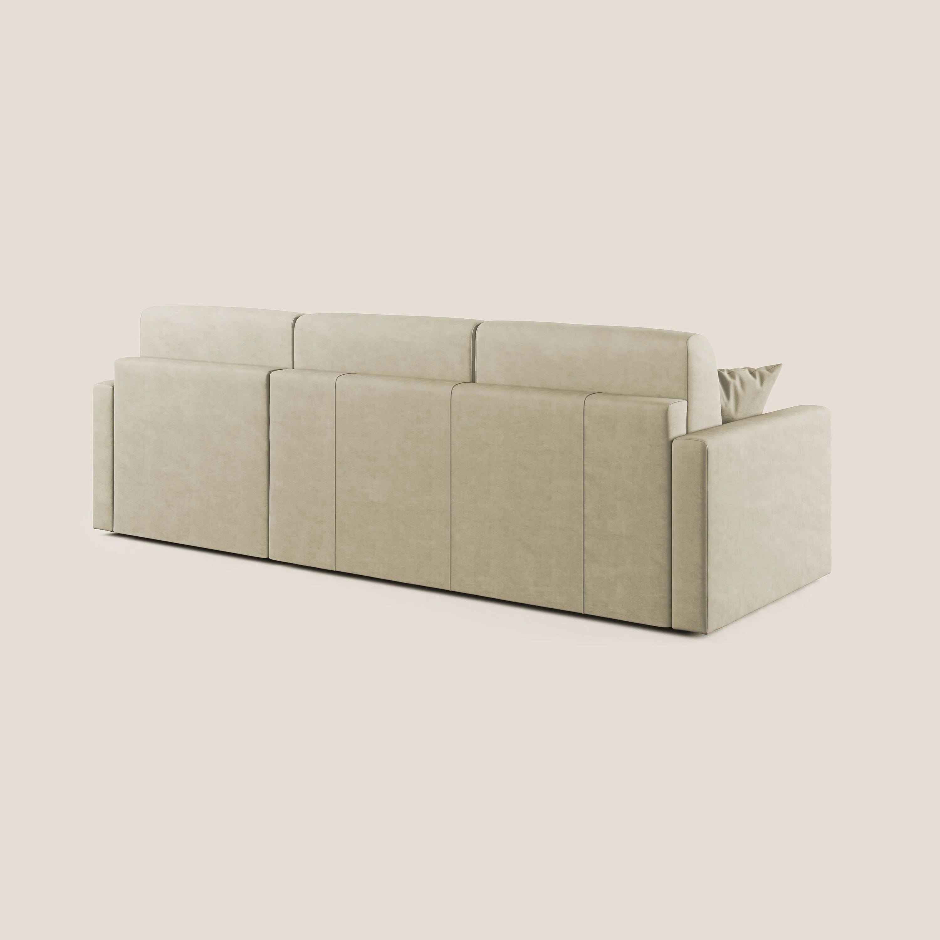 Chris canapé d'angle convertible en microfibre détachable T11 crème - Image 5
