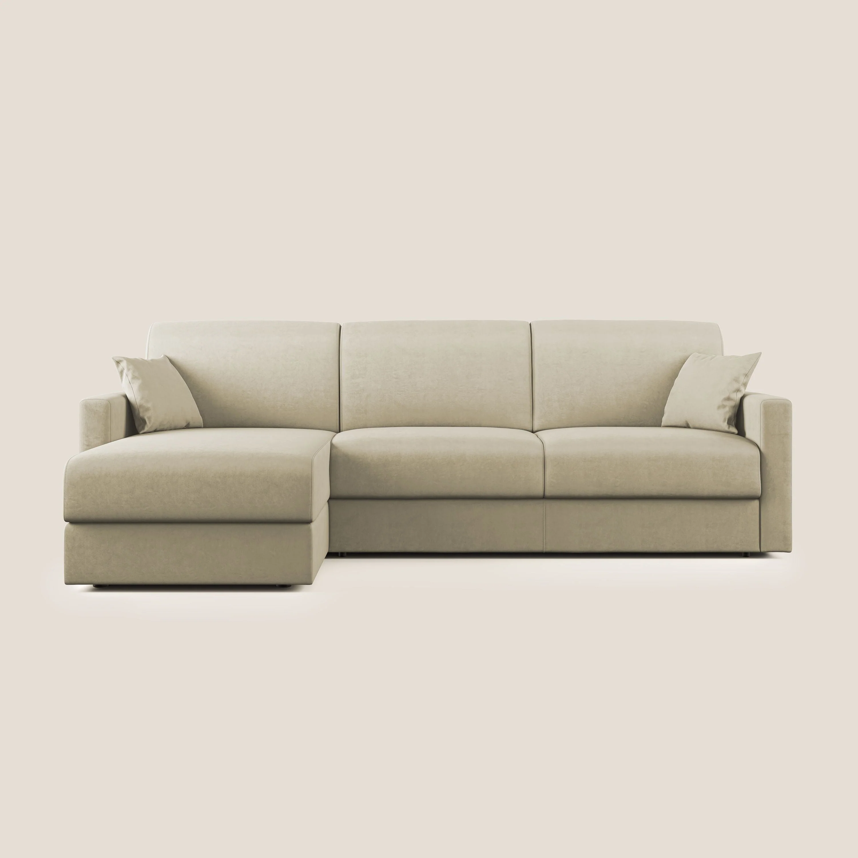 Chris canapé d'angle convertible en microfibre détachable T11 crème - Image 8