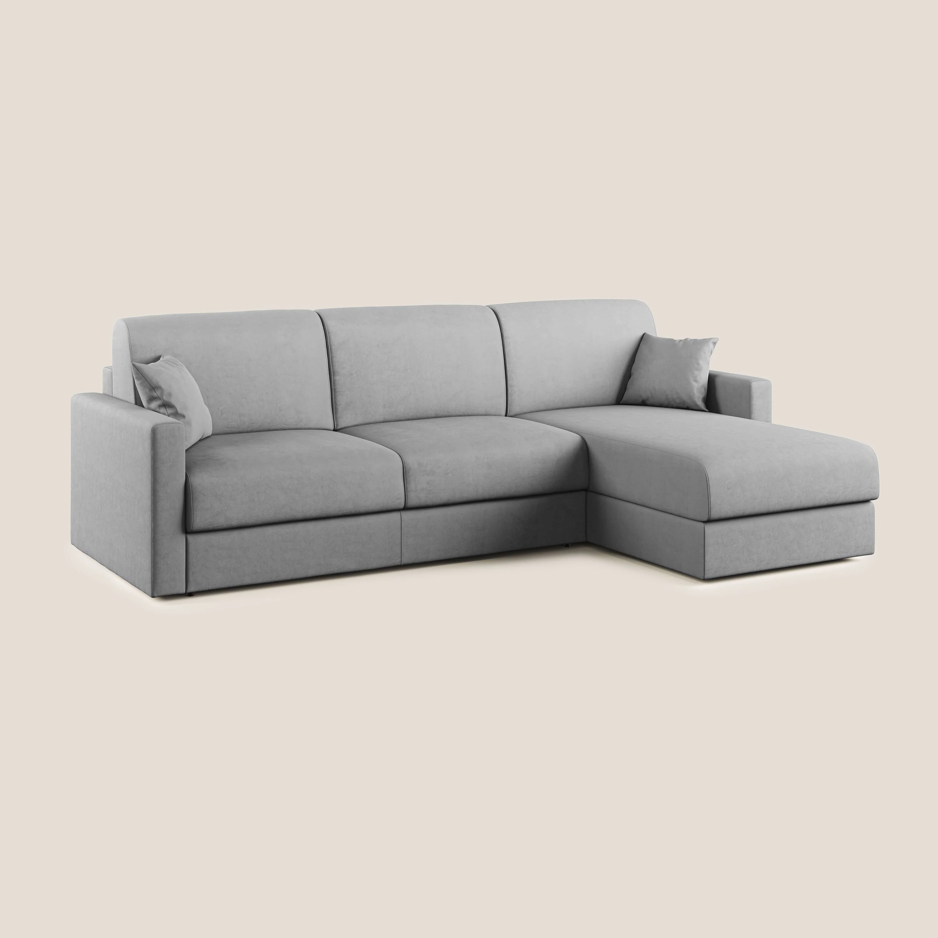 Chris canapé d'angle convertible en microfibre détachable T11 gris - Image 2