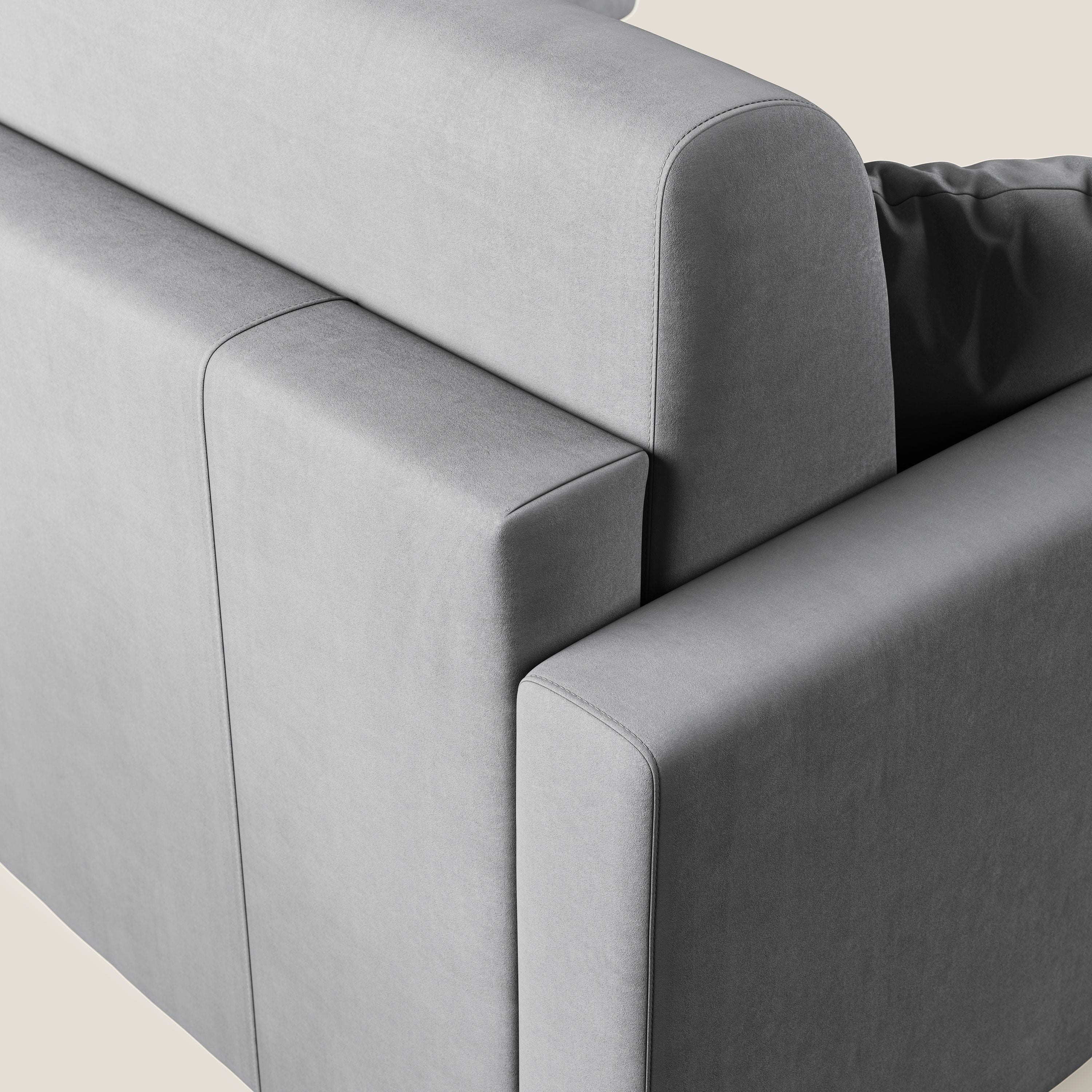 Chris canapé d'angle convertible en microfibre détachable T11 gris - Image 5