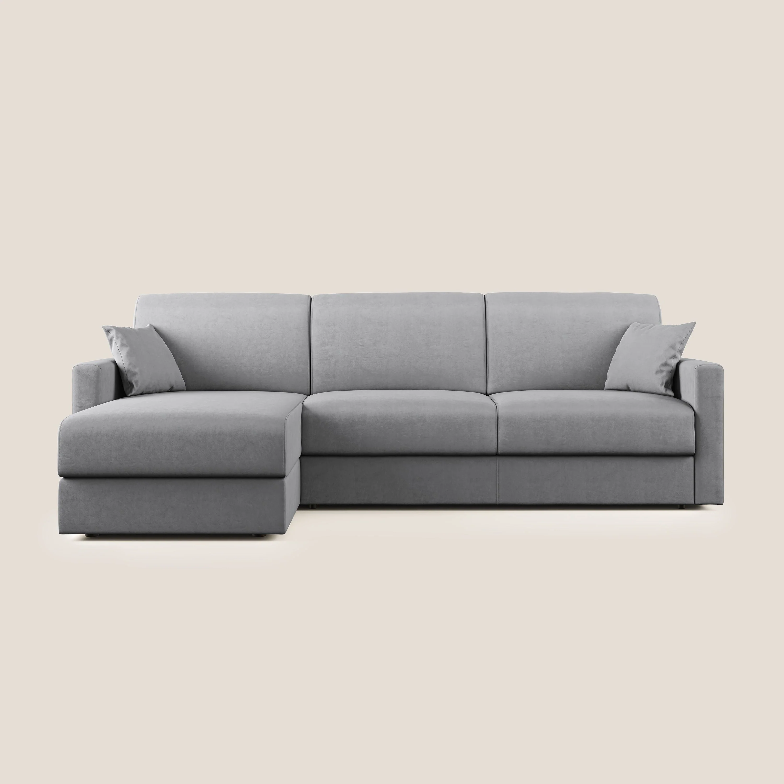 Chris canapé d'angle convertible en microfibre détachable T11 gris - Image 8