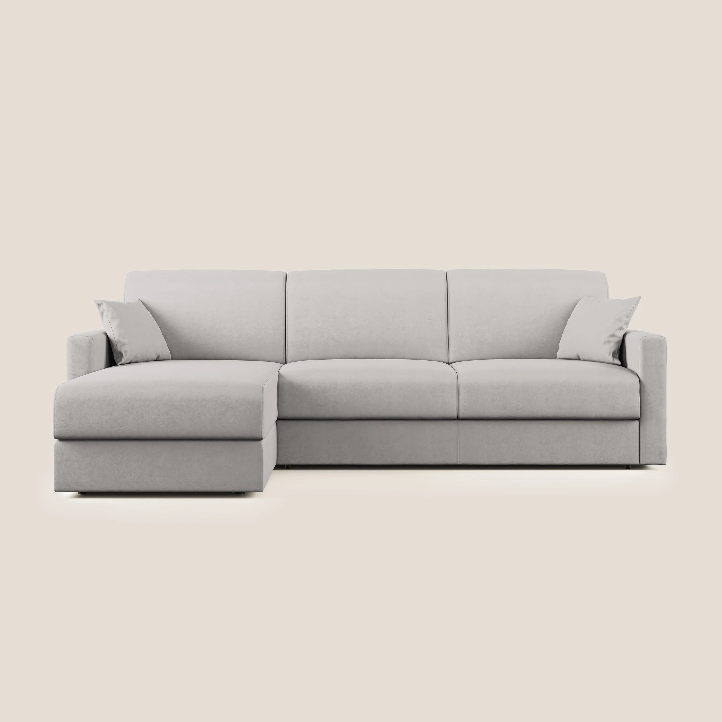Chris canapé d'angle convertible en microfibre détachable T11 gris clair - Image 10