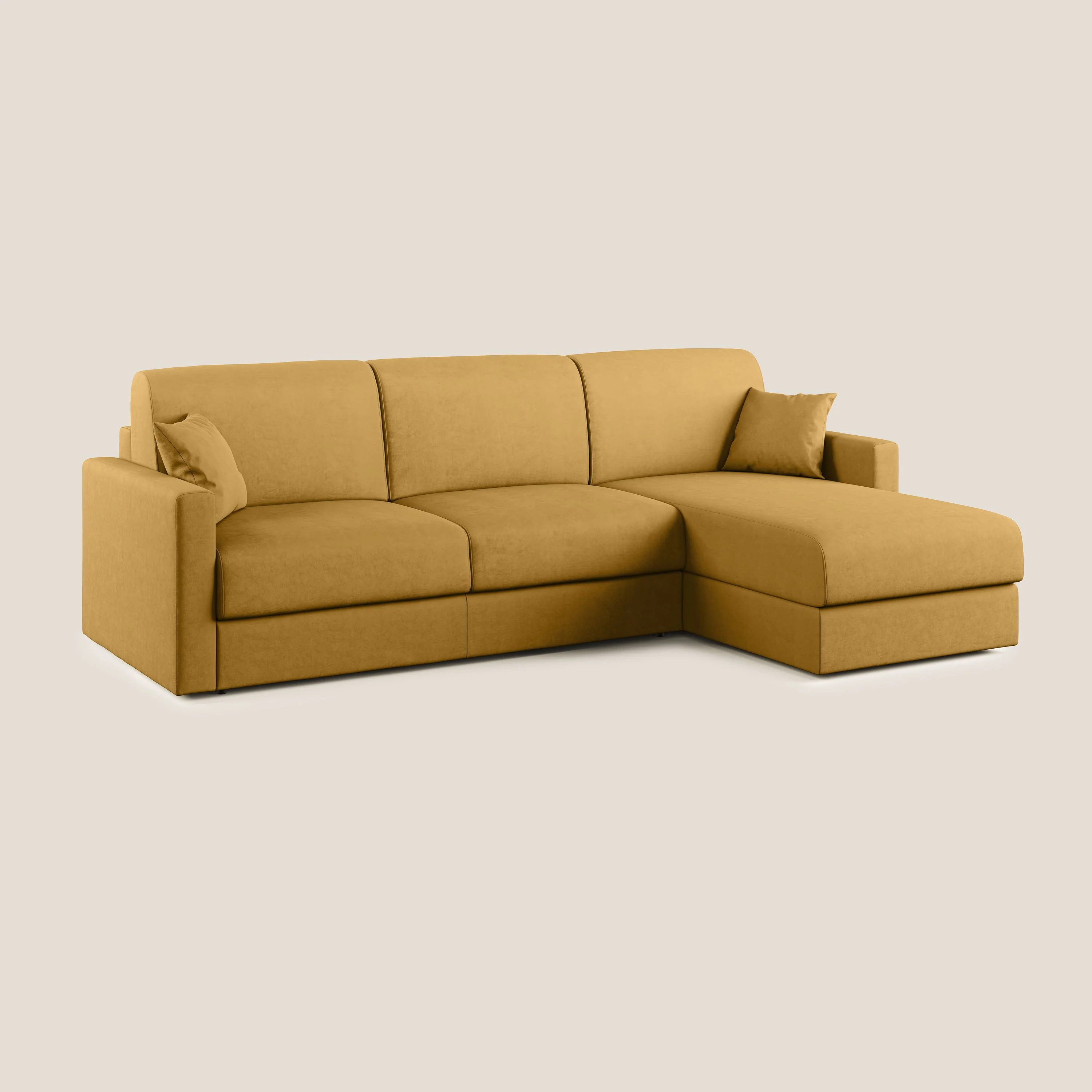 Chris canapé d'angle convertible en microfibre détachable T11 jaune - Image 2