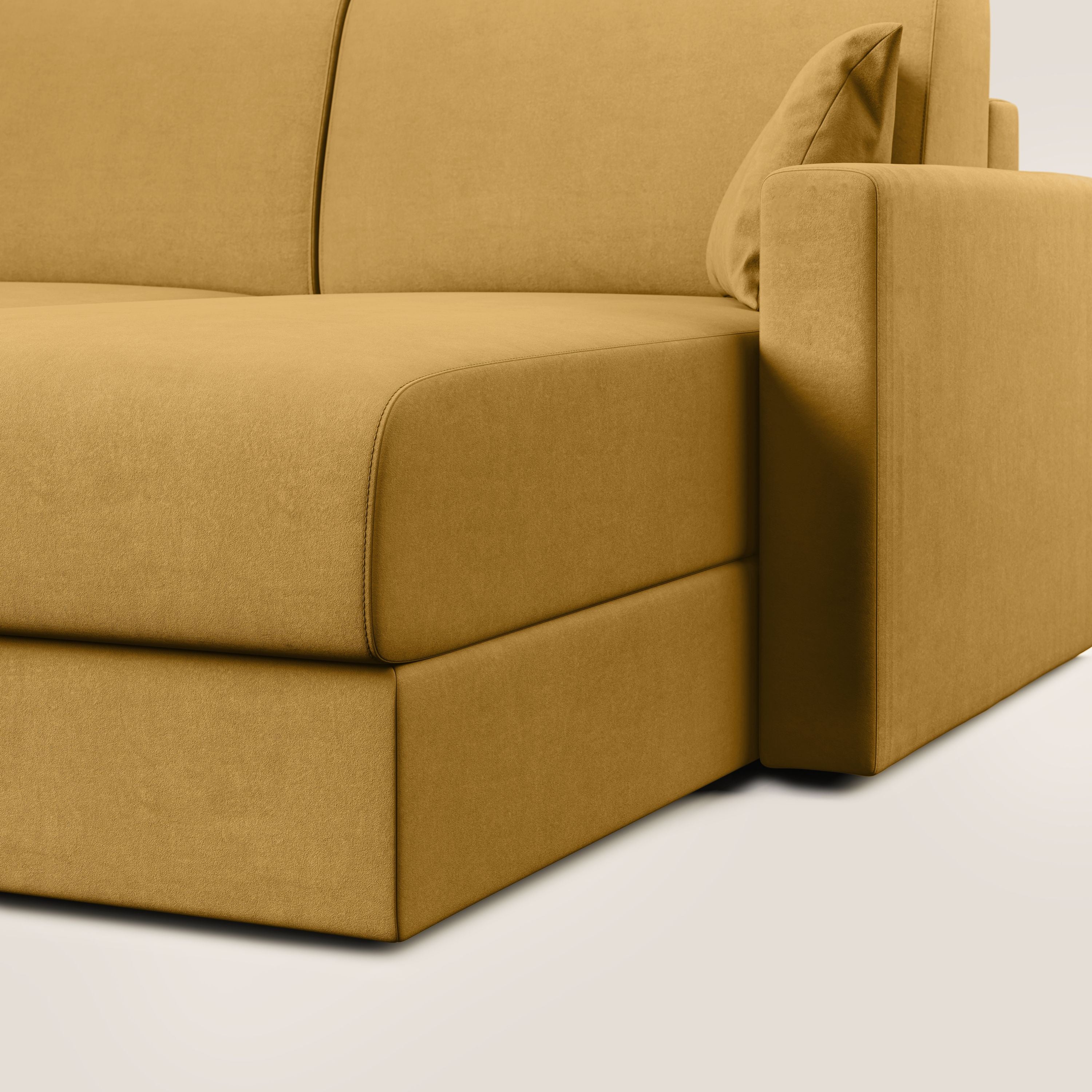 Chris canapé d'angle convertible en microfibre détachable T11 jaune - Image 7