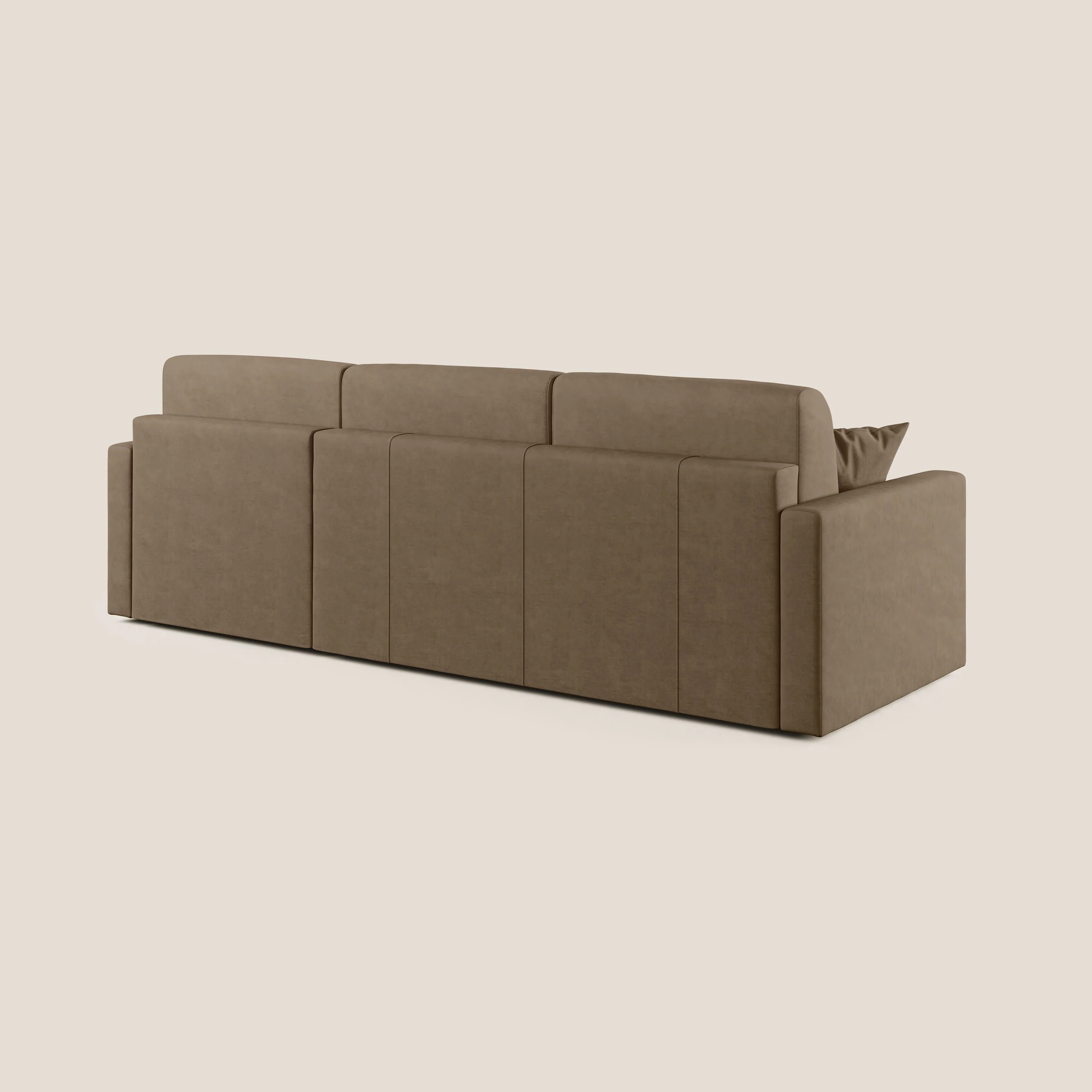 Chris canapé d'angle convertible en microfibre détachable T11 marron - Image 4