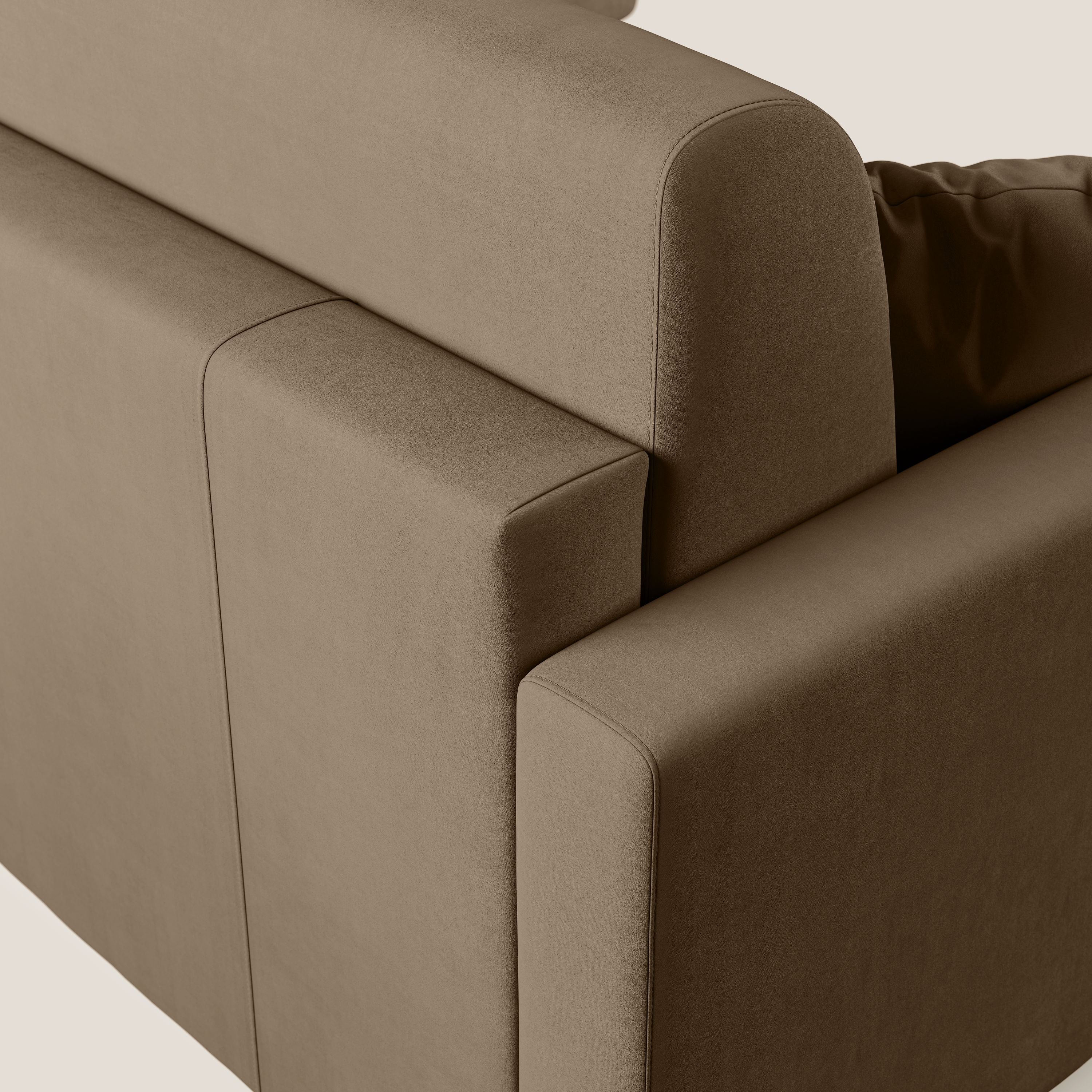 Chris canapé d'angle convertible en microfibre détachable T11 marron - Image 5