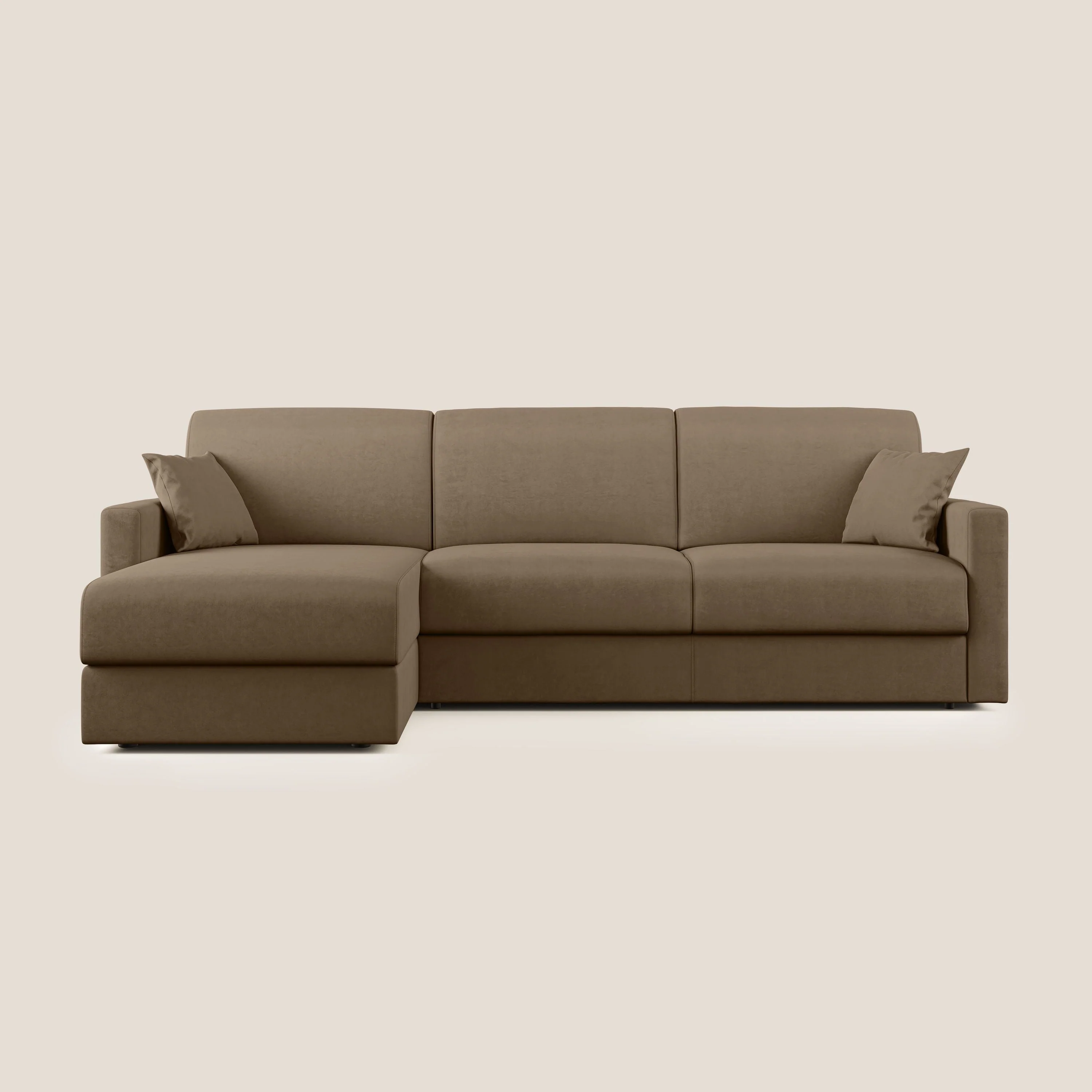 Chris canapé d'angle convertible en microfibre détachable T11 marron - Image 8