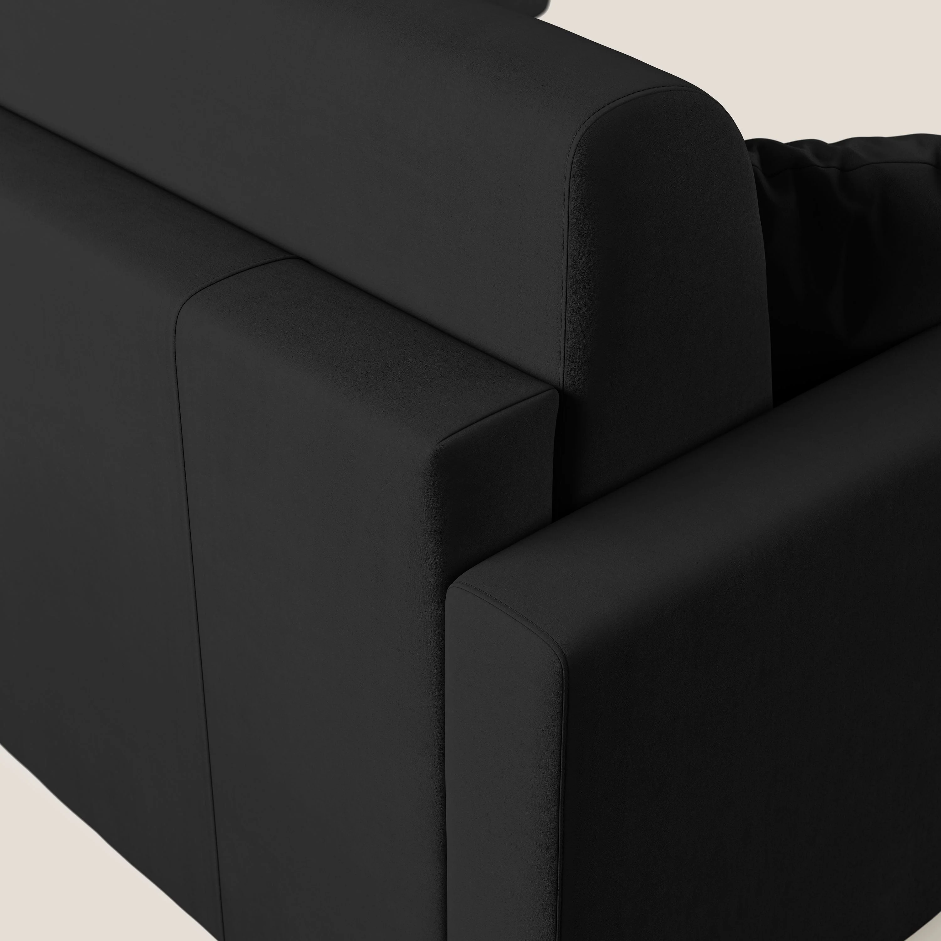 Chris canapé d'angle convertible en microfibre détachable T11 noir - Image 5
