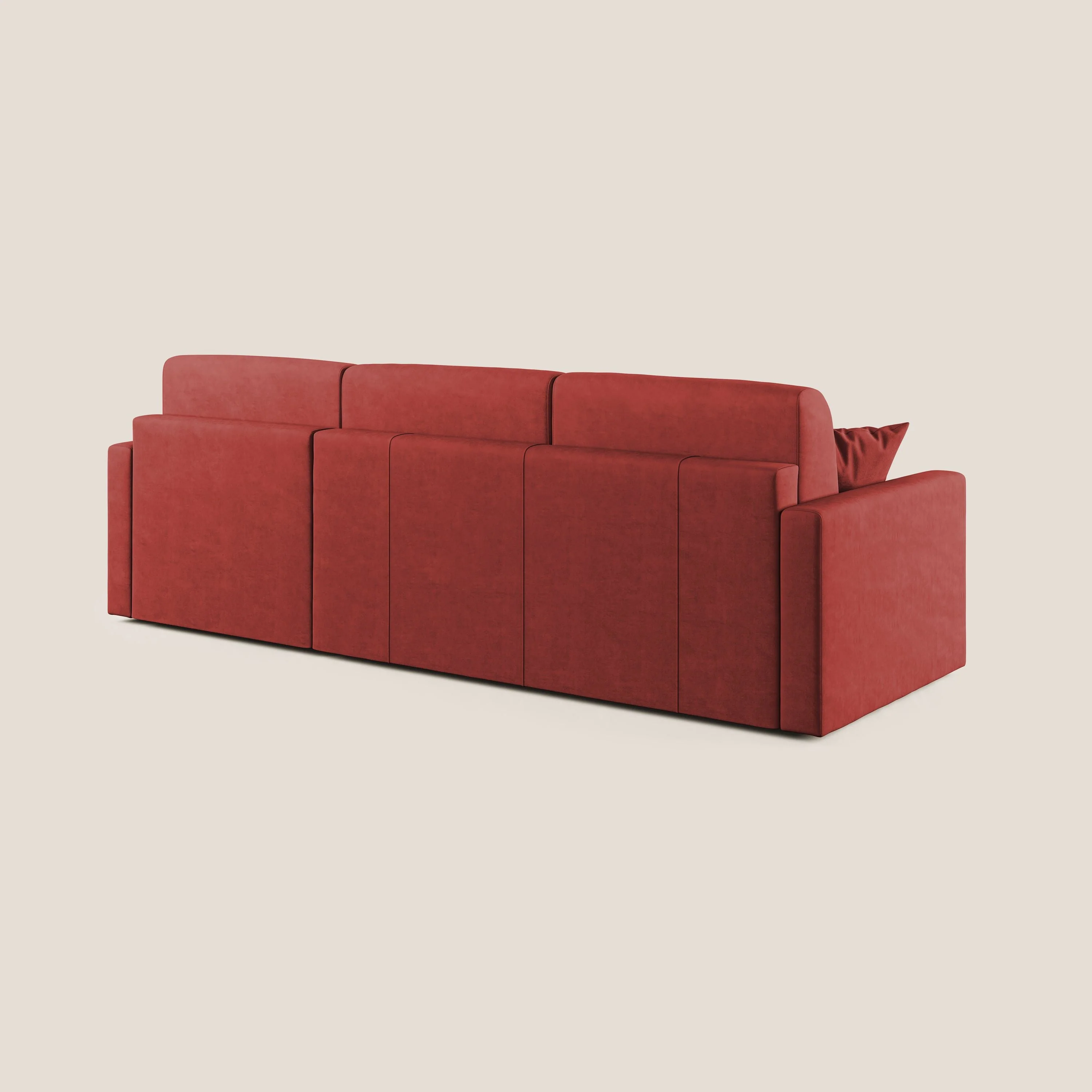 Chris canapé d'angle convertible en microfibre détachable T11 rouge - Image 4