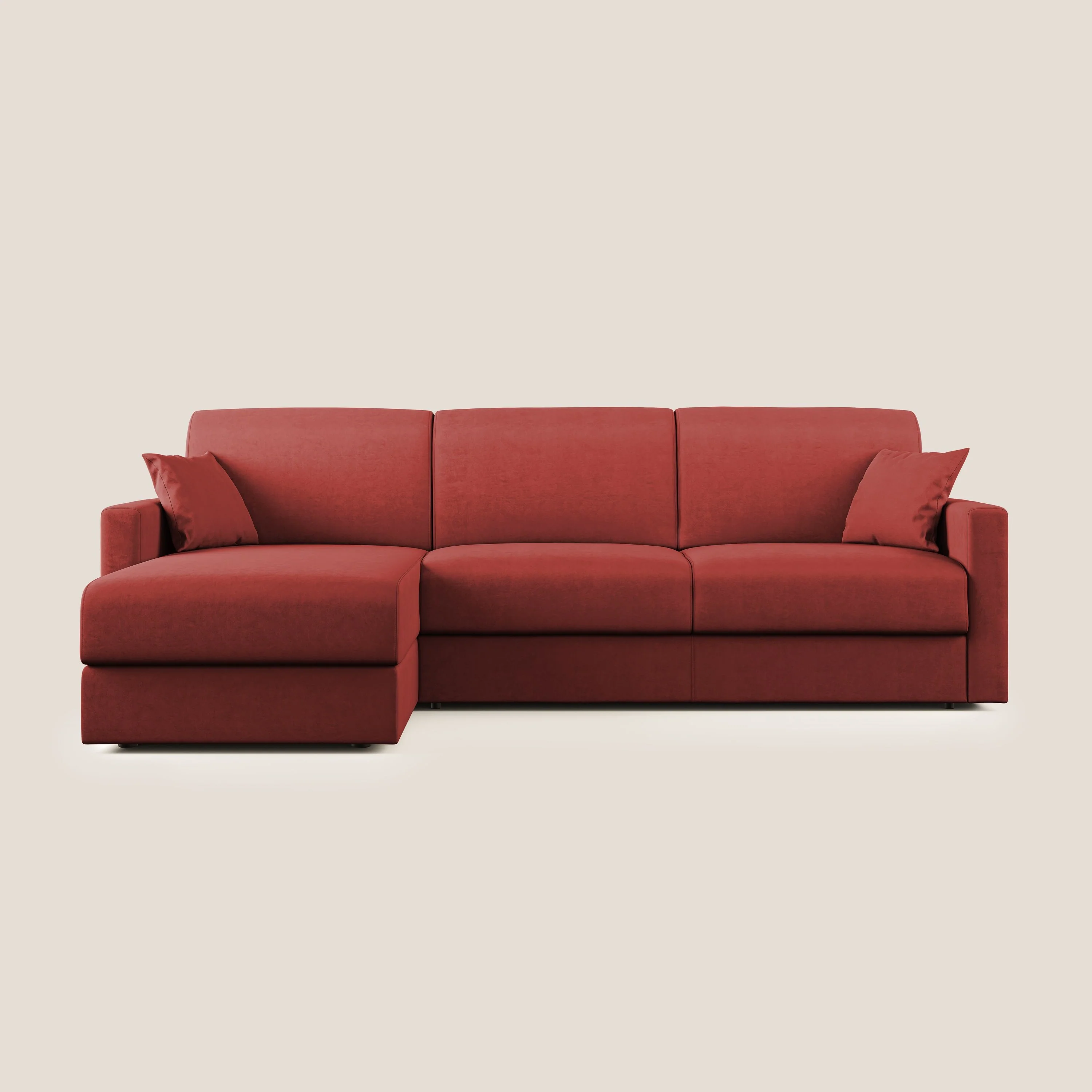 Chris canapé d'angle convertible en microfibre détachable T11 rouge - Image 8
