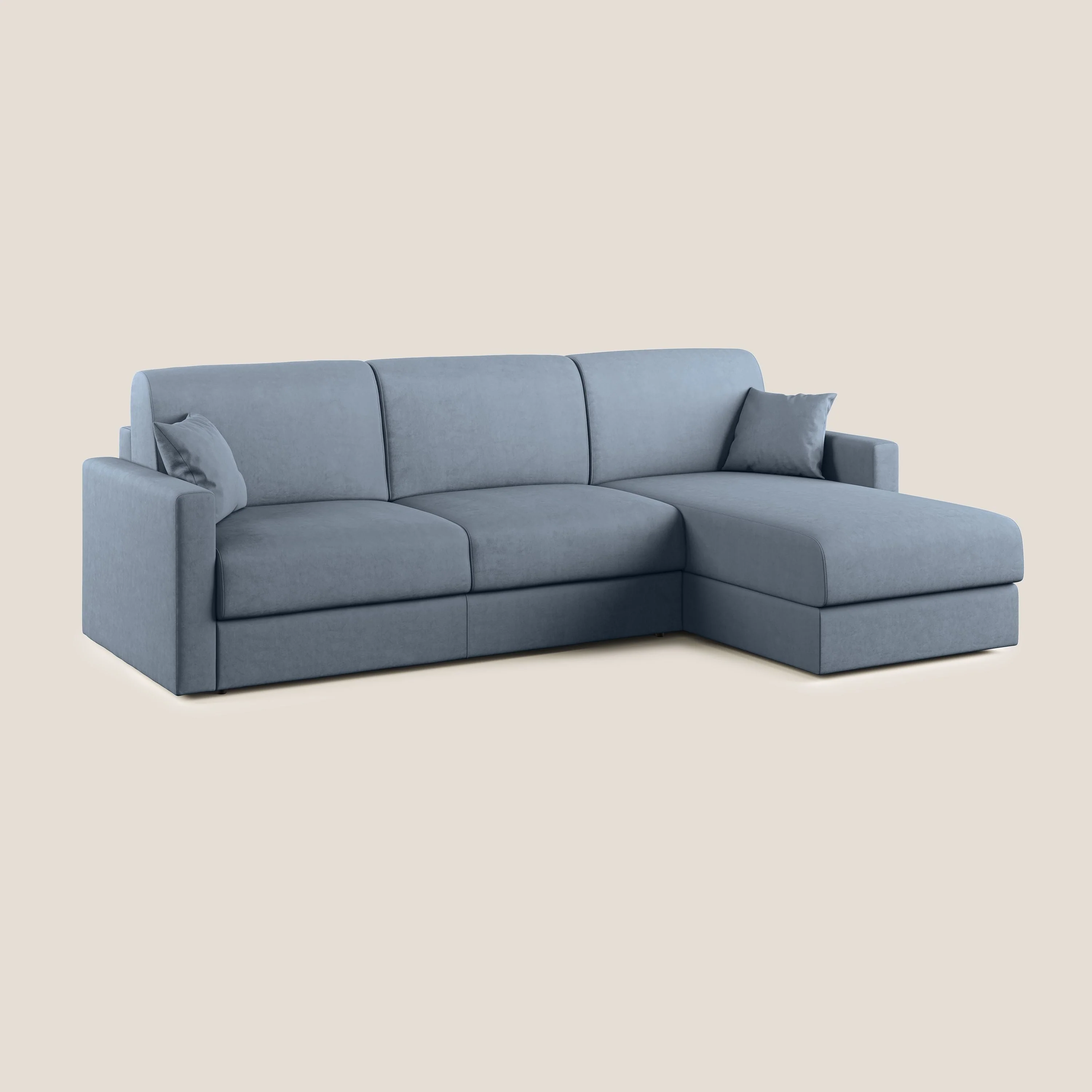 Chris canapé d'angle convertible en microfibre détachable T11 sucre glace - Image 5