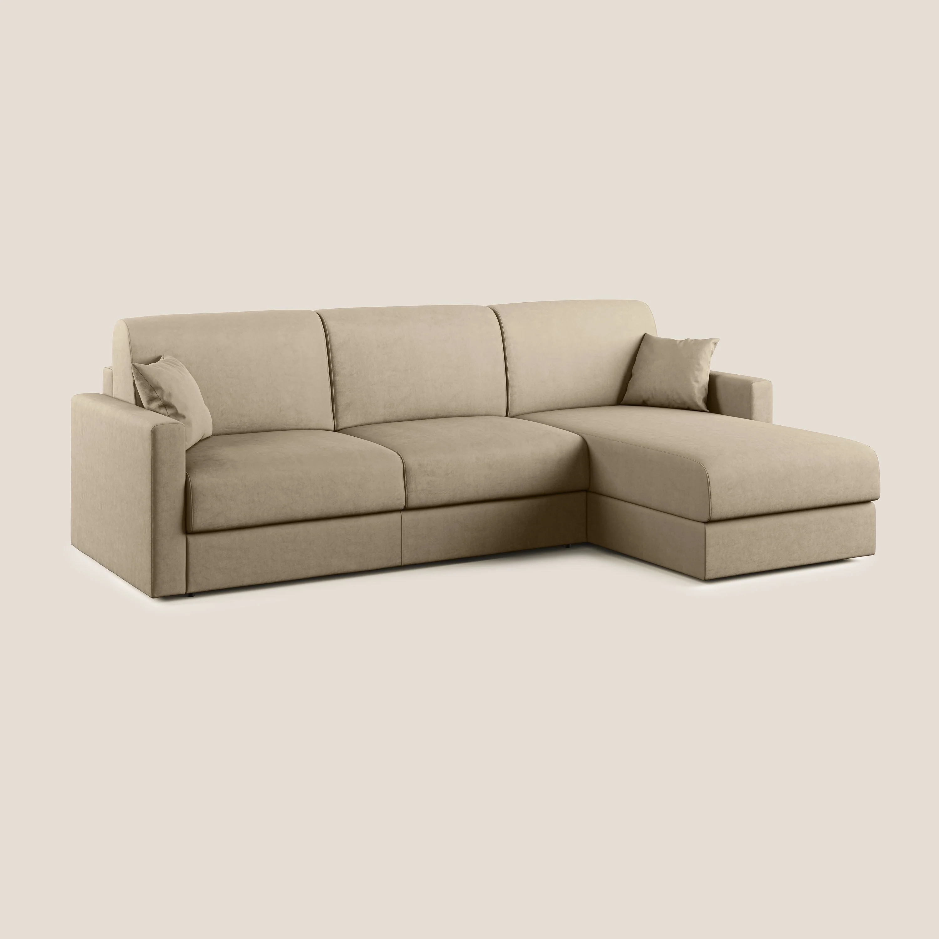 Chris canapé d'angle convertible en microfibre détachable T11 Taupe tortora - Image 2