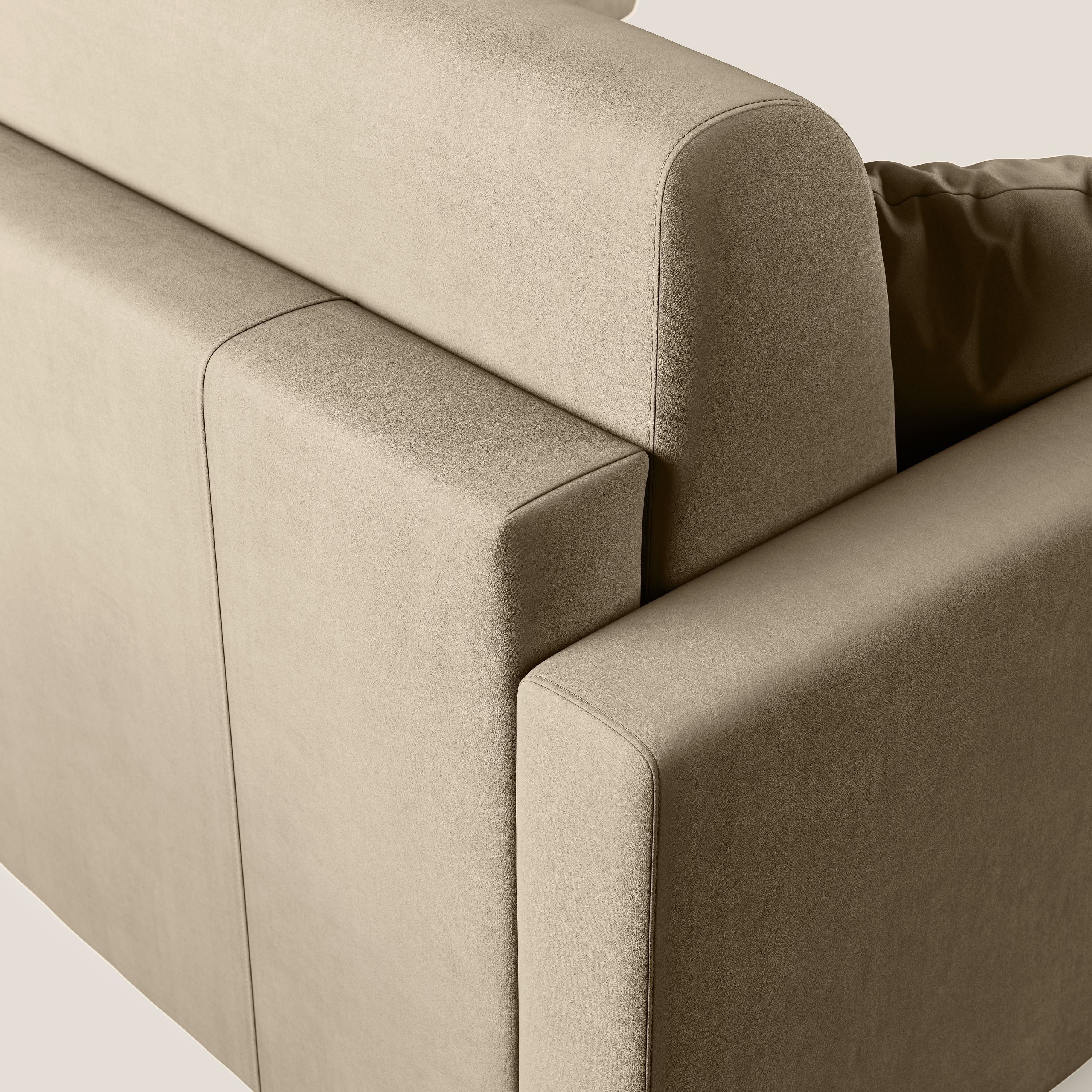 Chris canapé d'angle convertible en microfibre détachable T11 Taupe tortora - Image 5