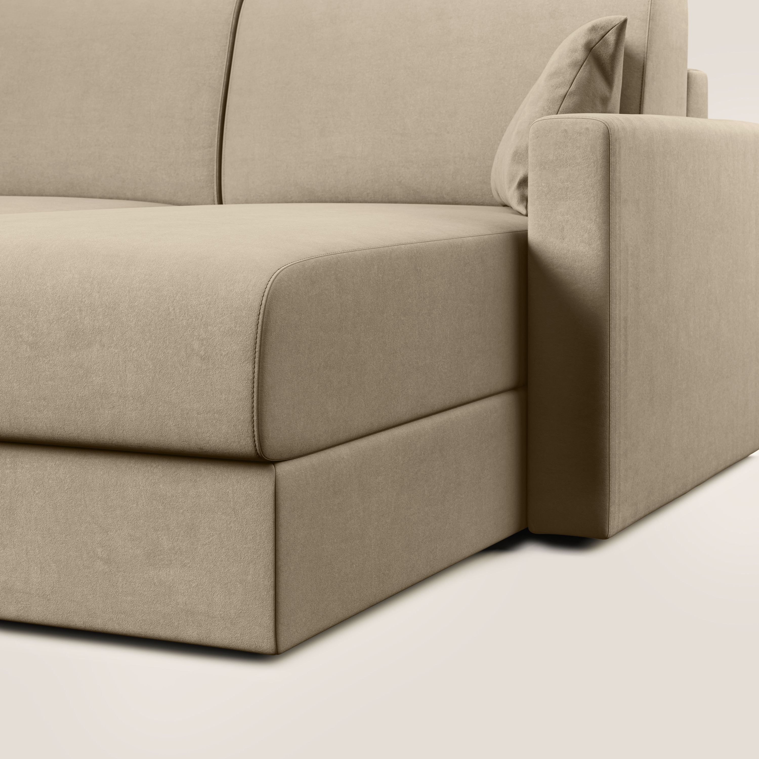 Chris canapé d'angle convertible en microfibre détachable T11 Taupe tortora - Image 6
