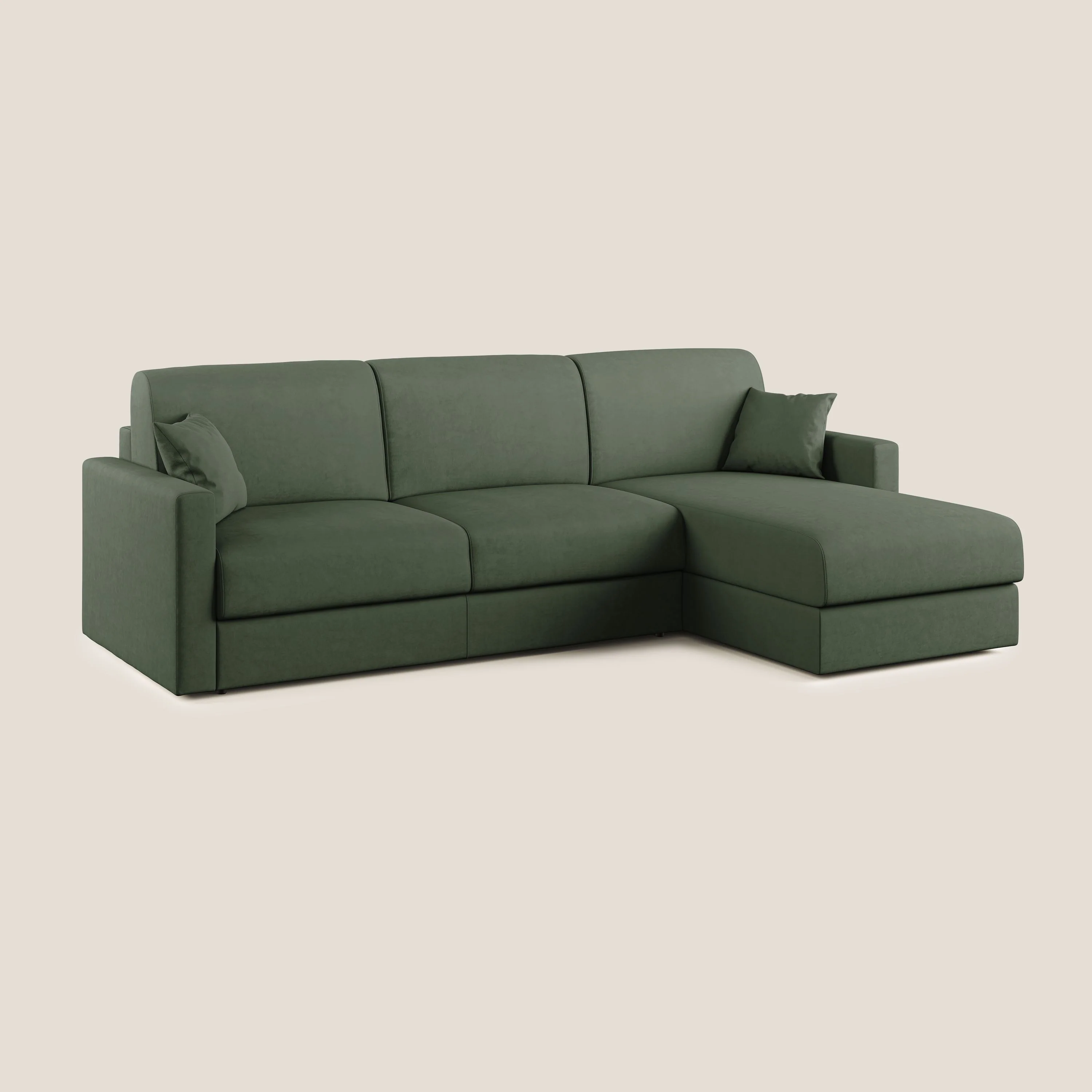 Chris canapé d'angle convertible en microfibre détachable T11 vert - Image 2