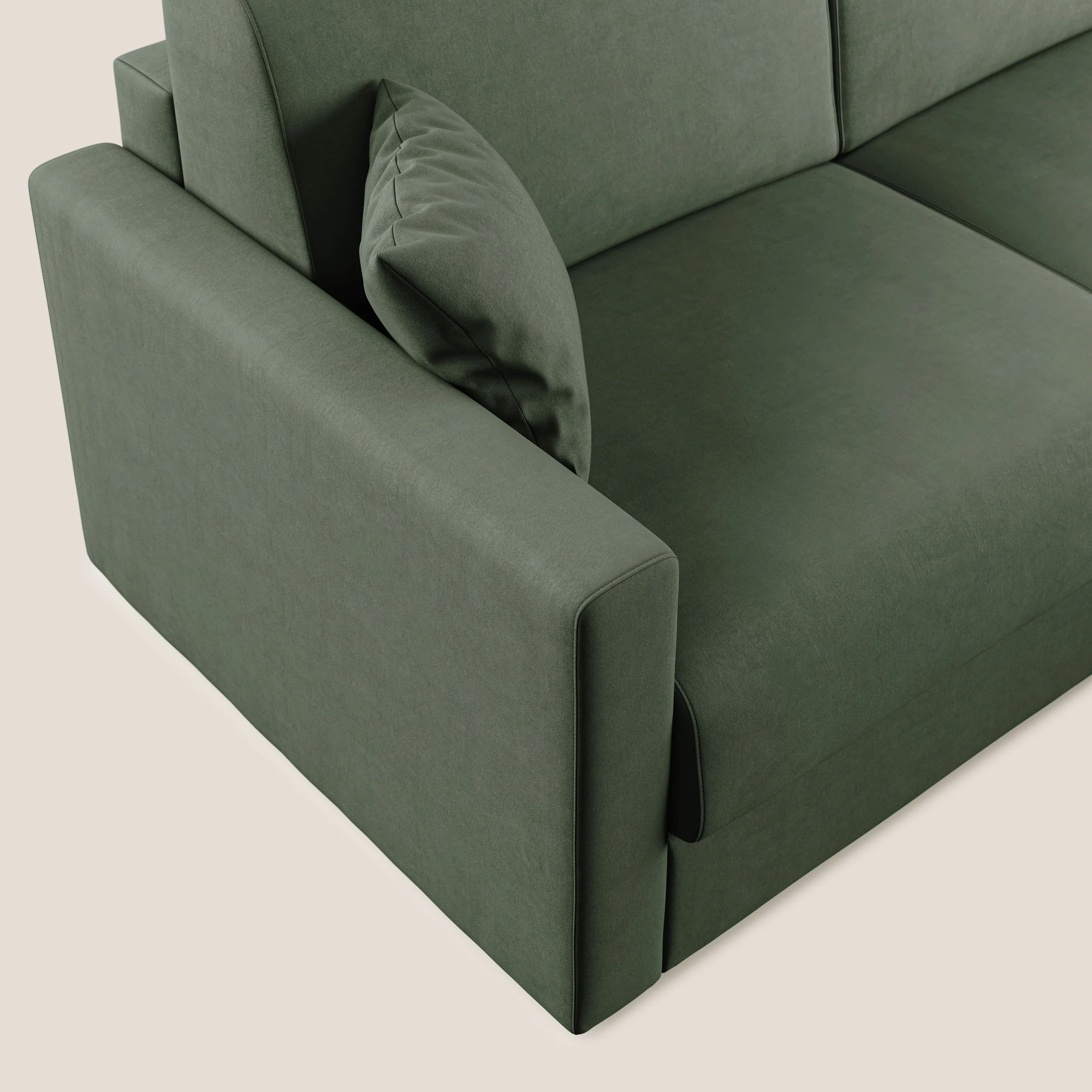 Chris canapé d'angle convertible en microfibre détachable T11 vert - Image 6