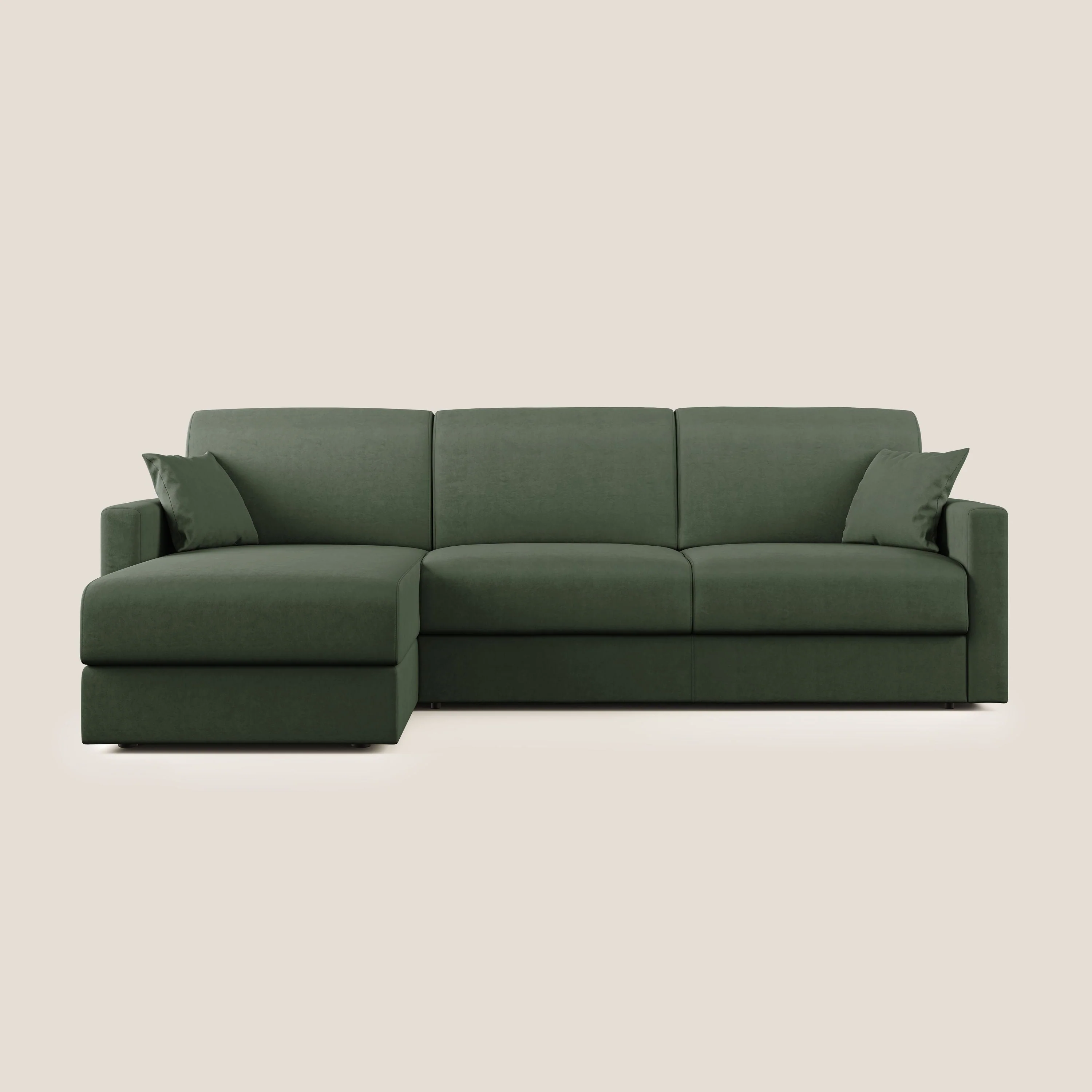 Chris canapé d'angle convertible en microfibre détachable T11 vert - Image 8