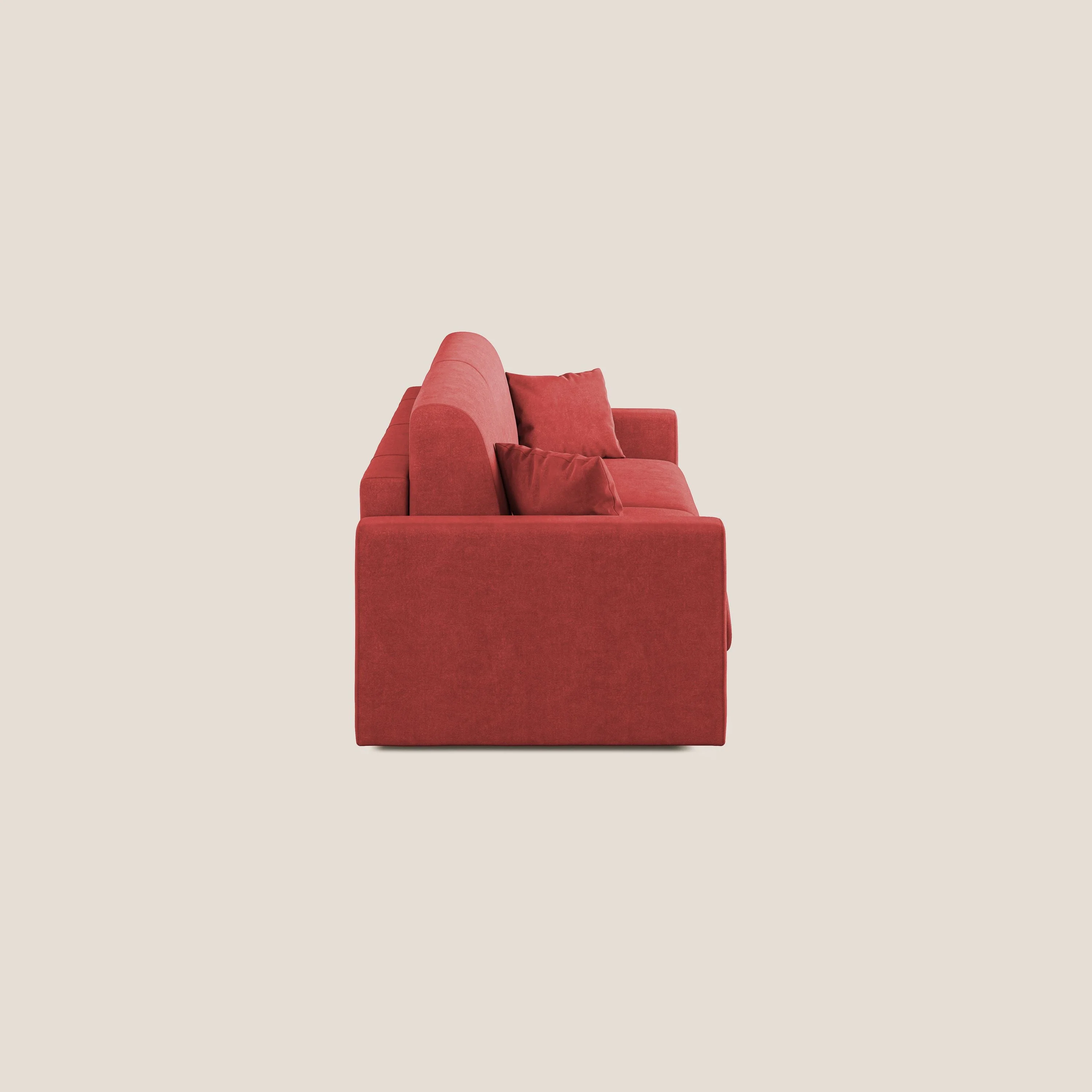 Chris canapé convertible en microfibre détachable T11 rouge - Image 5