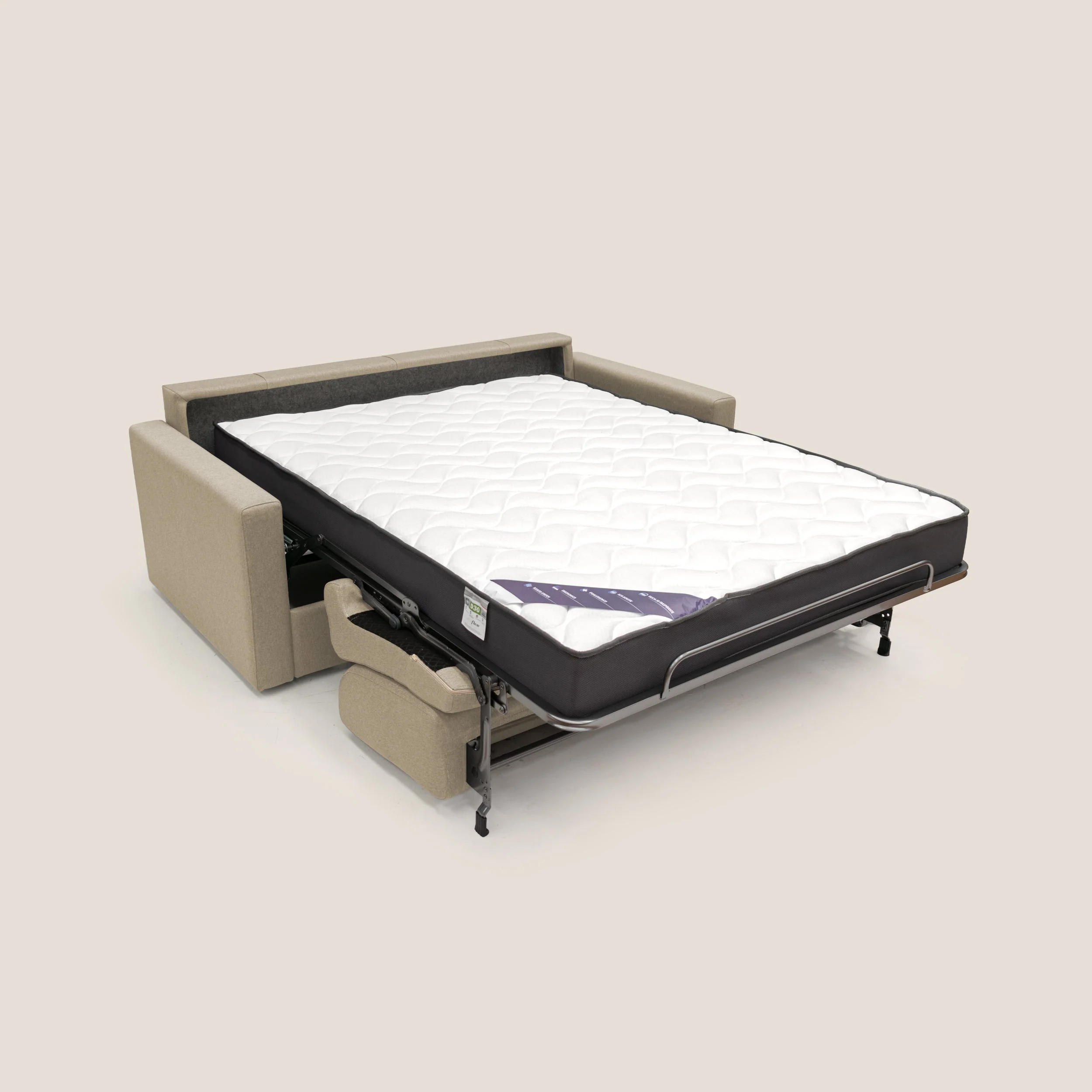 Chris Canapé convertible en tissu imperméable T13 beige - Image 2