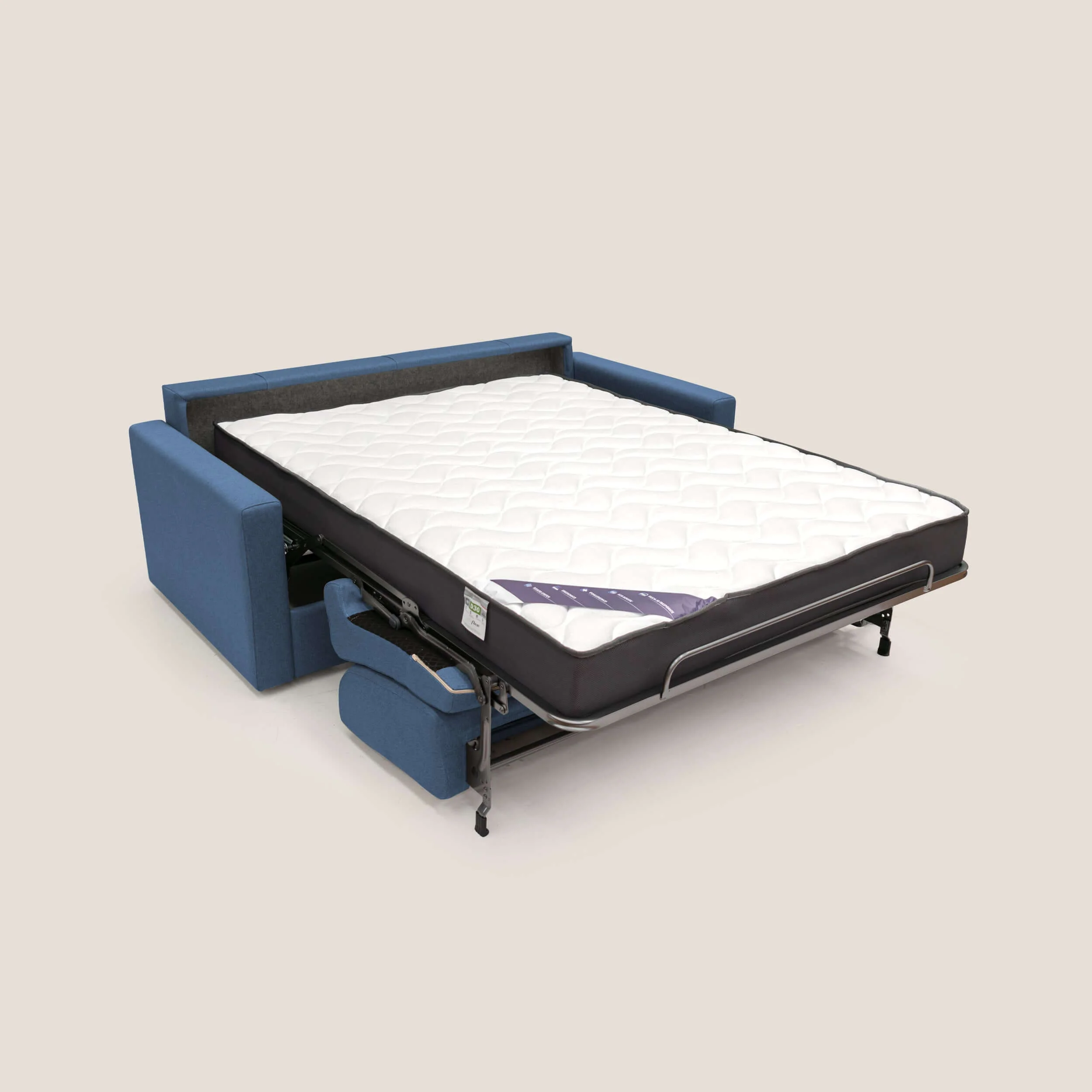 Chris Canapé convertible en tissu imperméable T13 bleu - Image 2