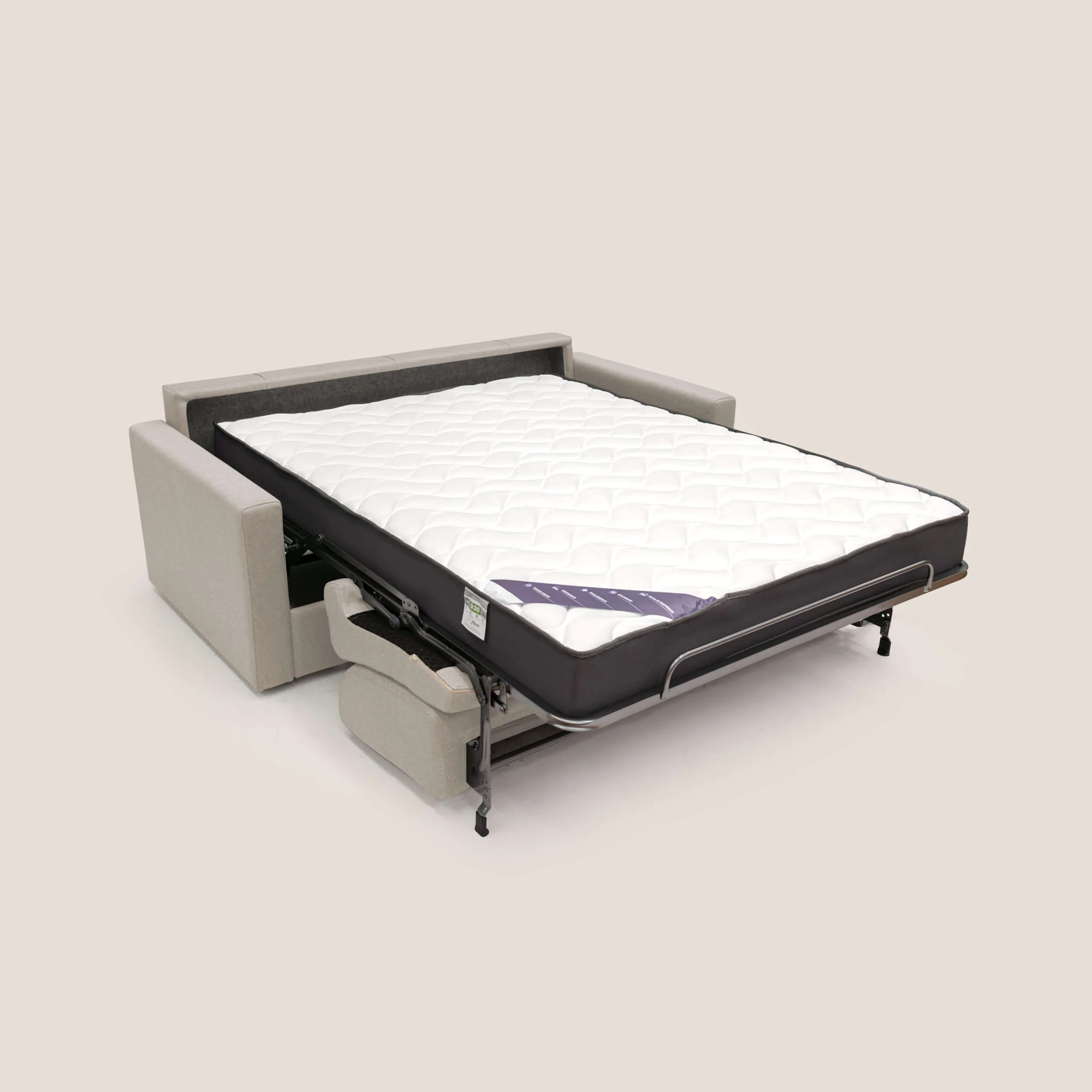 Chris Canapé convertible en tissu imperméable T13 crème - Image 2