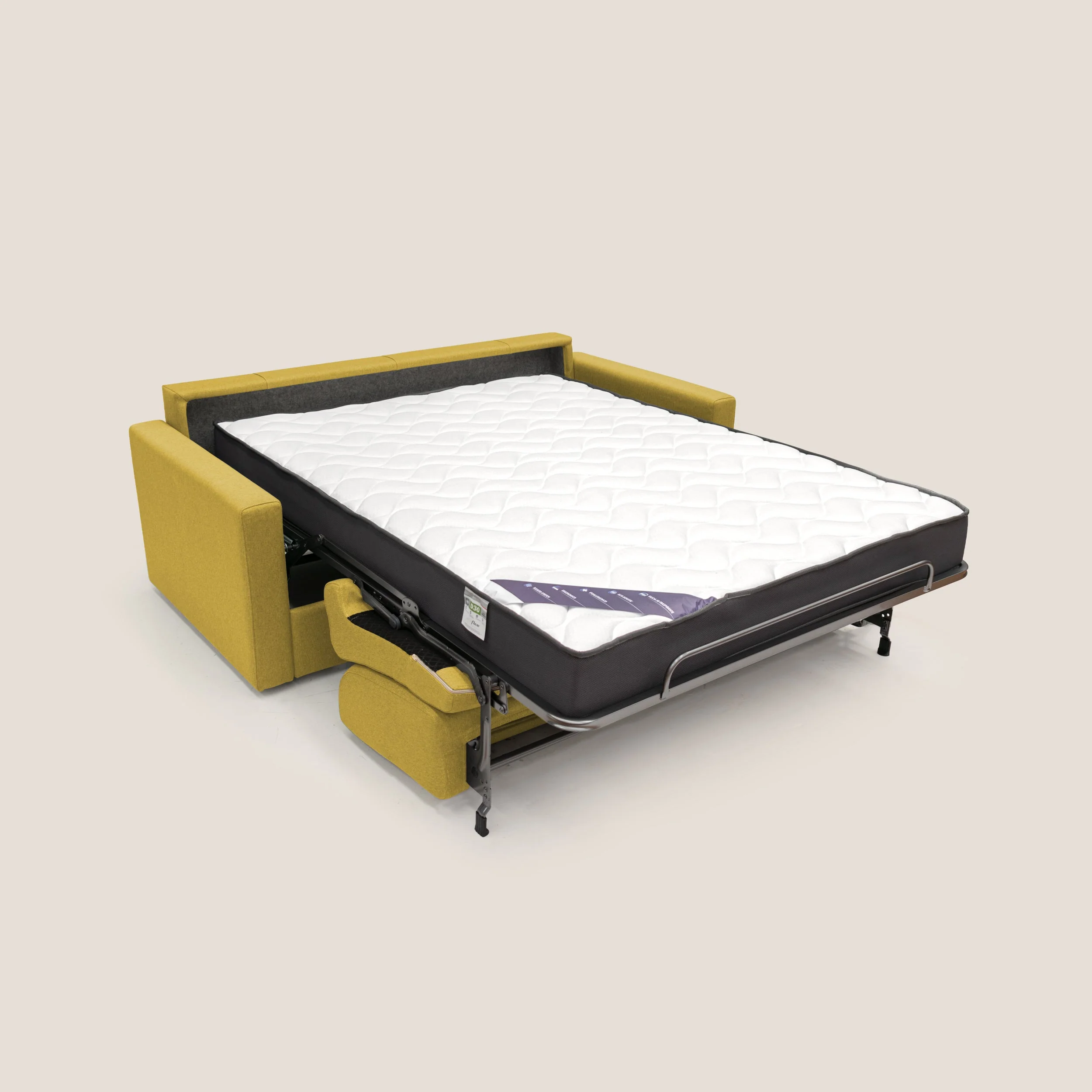 Chris Canapé convertible en tissu imperméable T13 jaune - Image 2