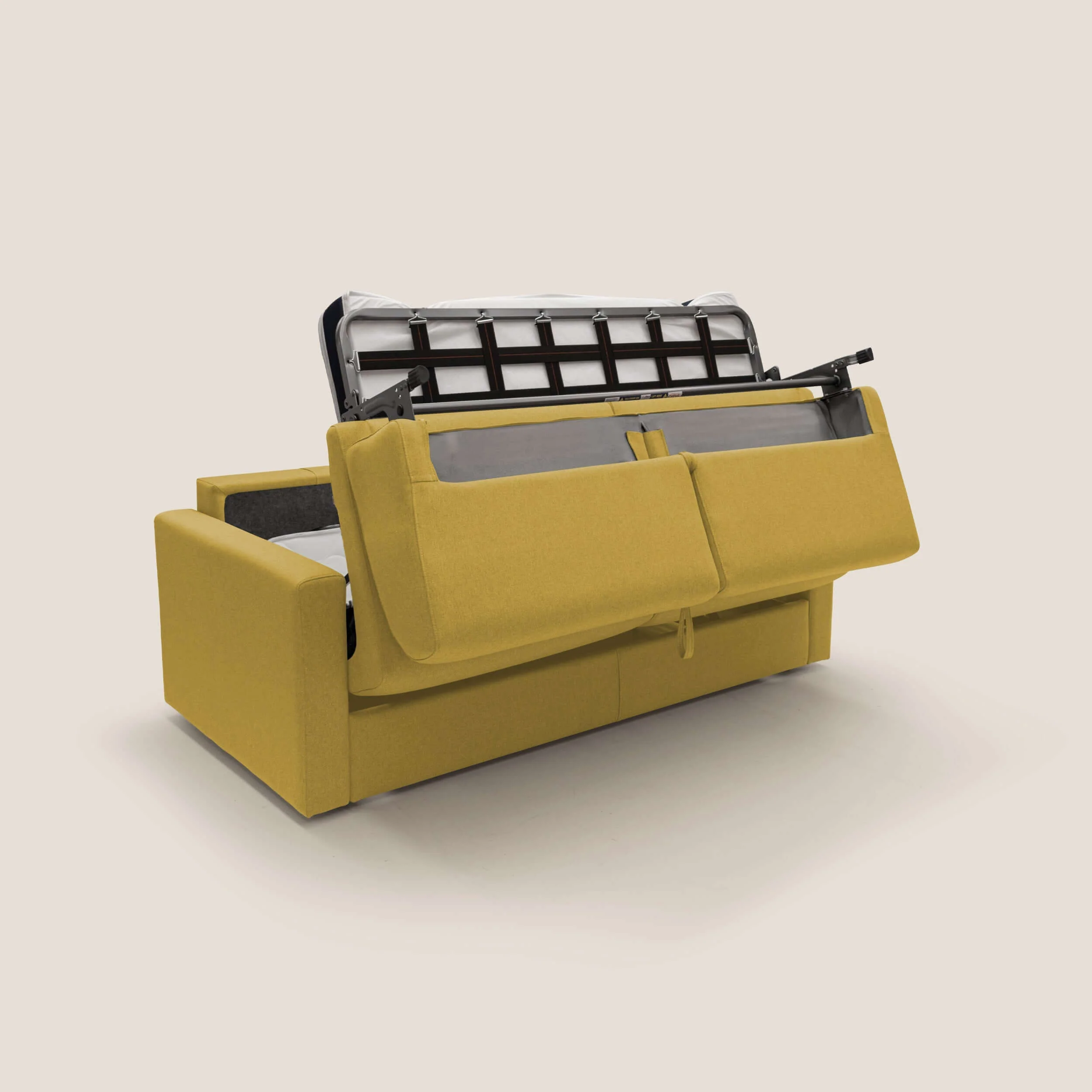 Chris Canapé convertible en tissu imperméable T13 jaune - Image 3