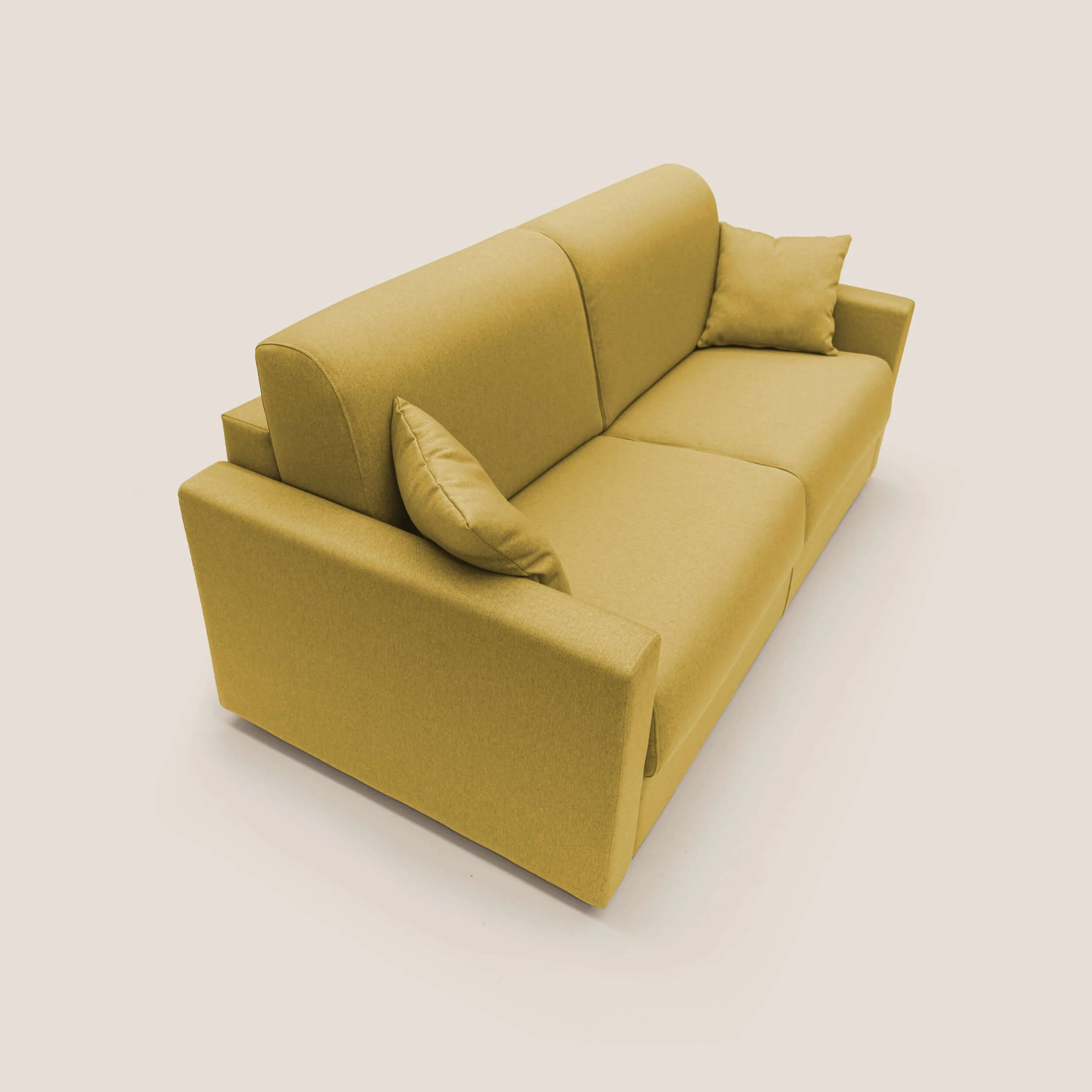 Chris Canapé convertible en tissu imperméable T13 jaune - Image 8