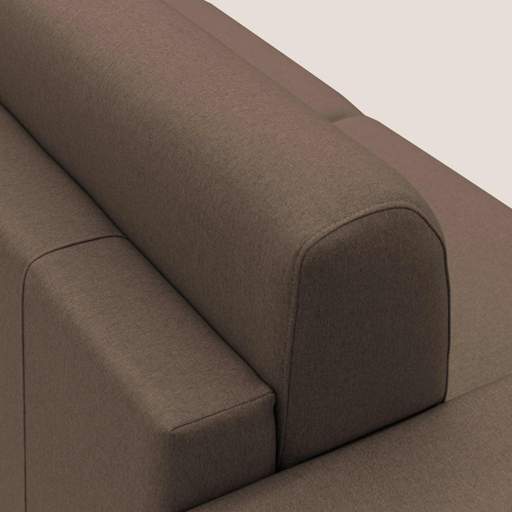 Chris Canapé convertible en tissu imperméable T13 marron - Image 10