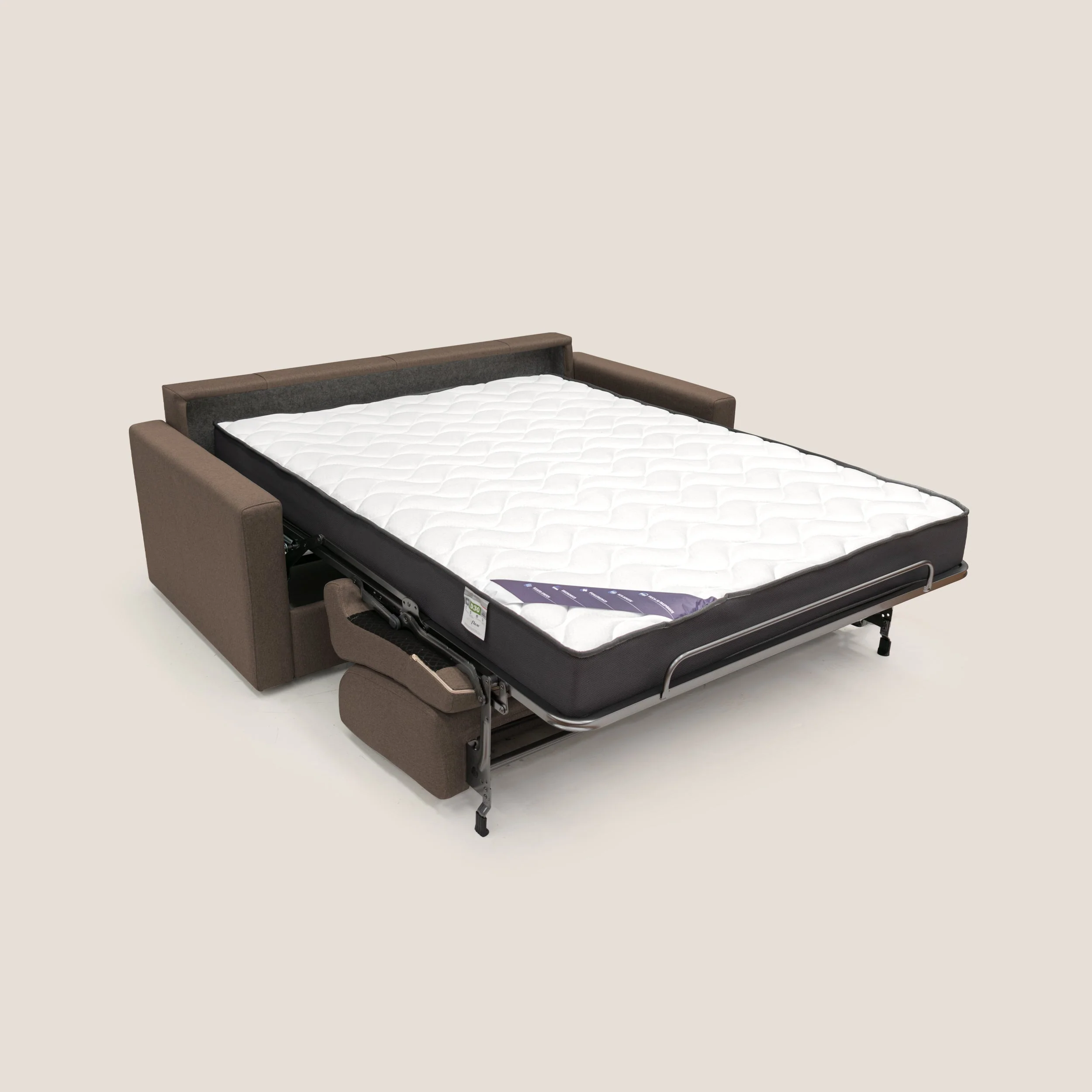 Chris Canapé convertible en tissu imperméable T13 marron - Image 2