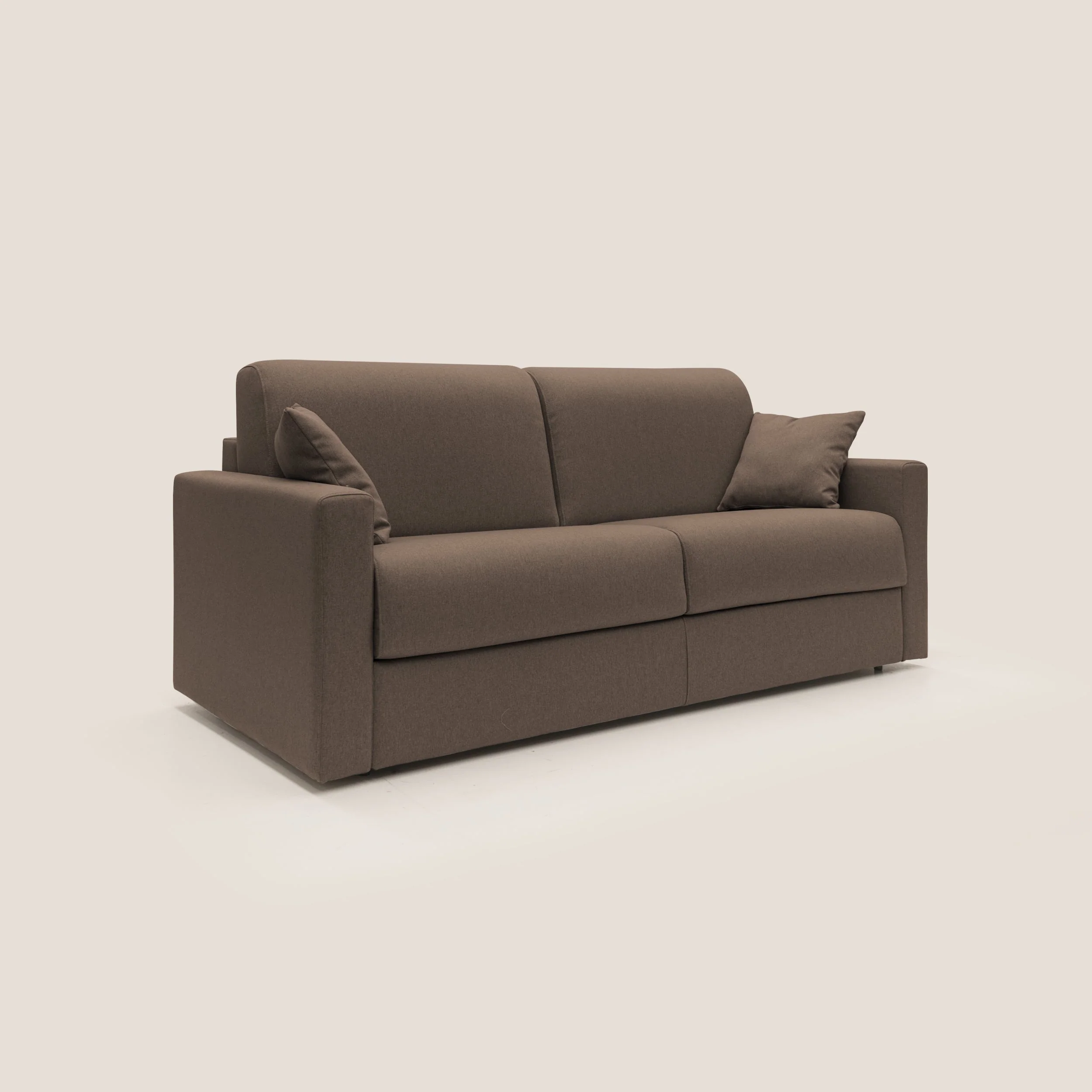 Chris Canapé convertible en tissu imperméable T13 marron - Image 4