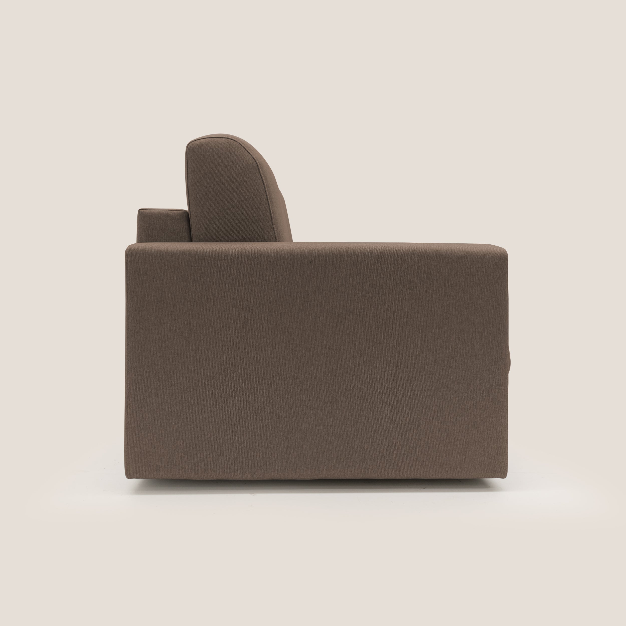Chris Canapé convertible en tissu imperméable T13 marron - Image 5