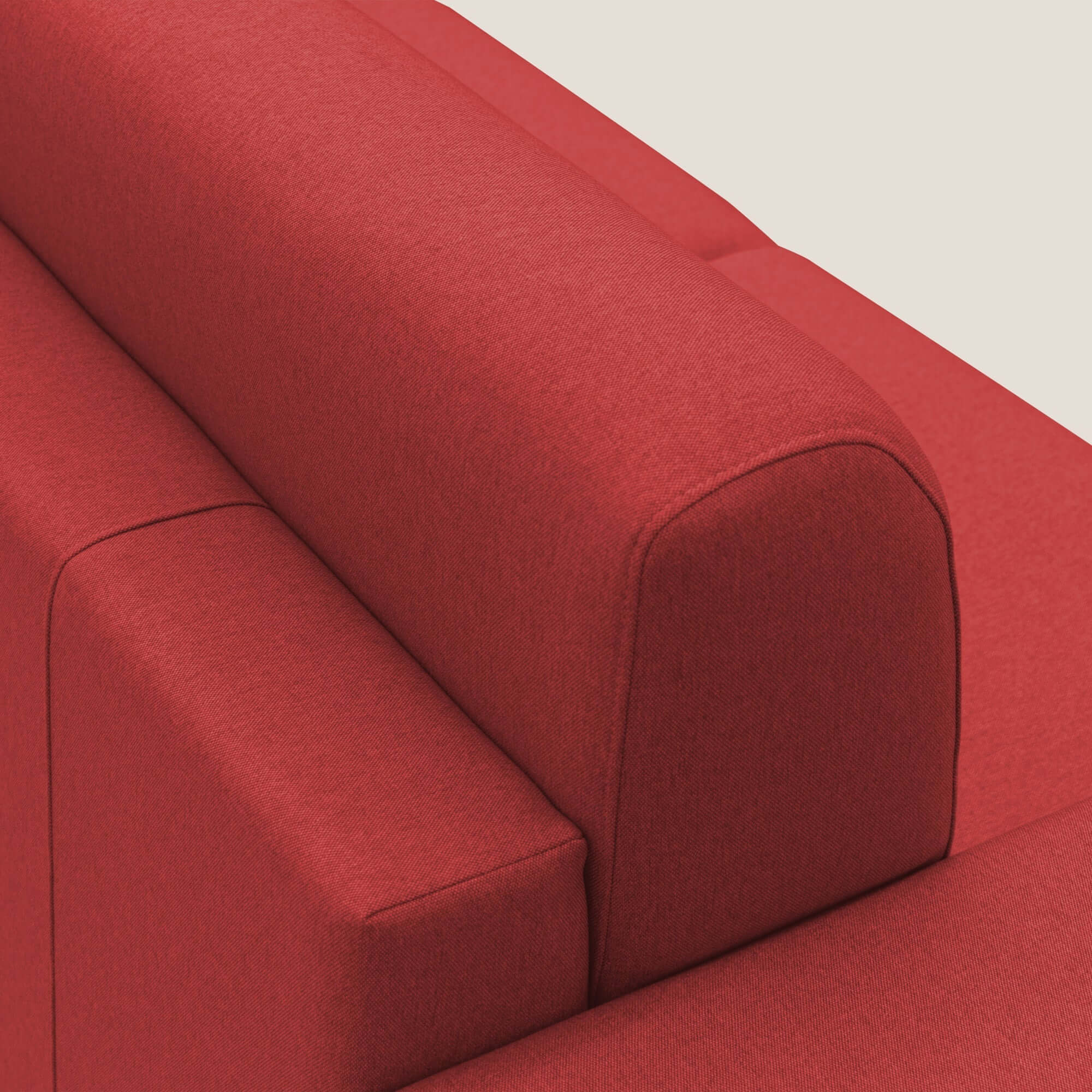 Chris Canapé convertible en tissu imperméable T13 rouge - Image 10