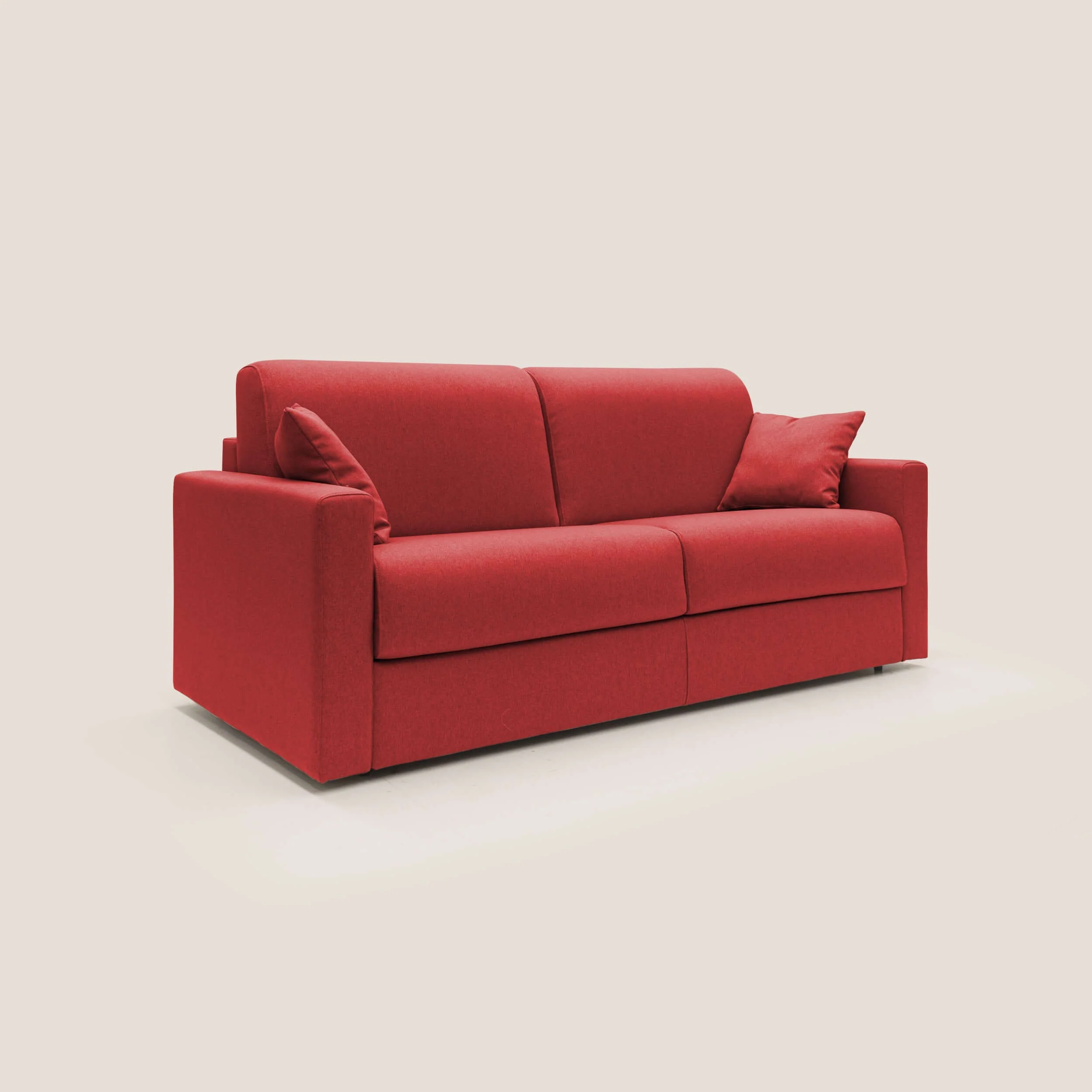 Chris Canapé convertible en tissu imperméable T13 rouge - Image 4
