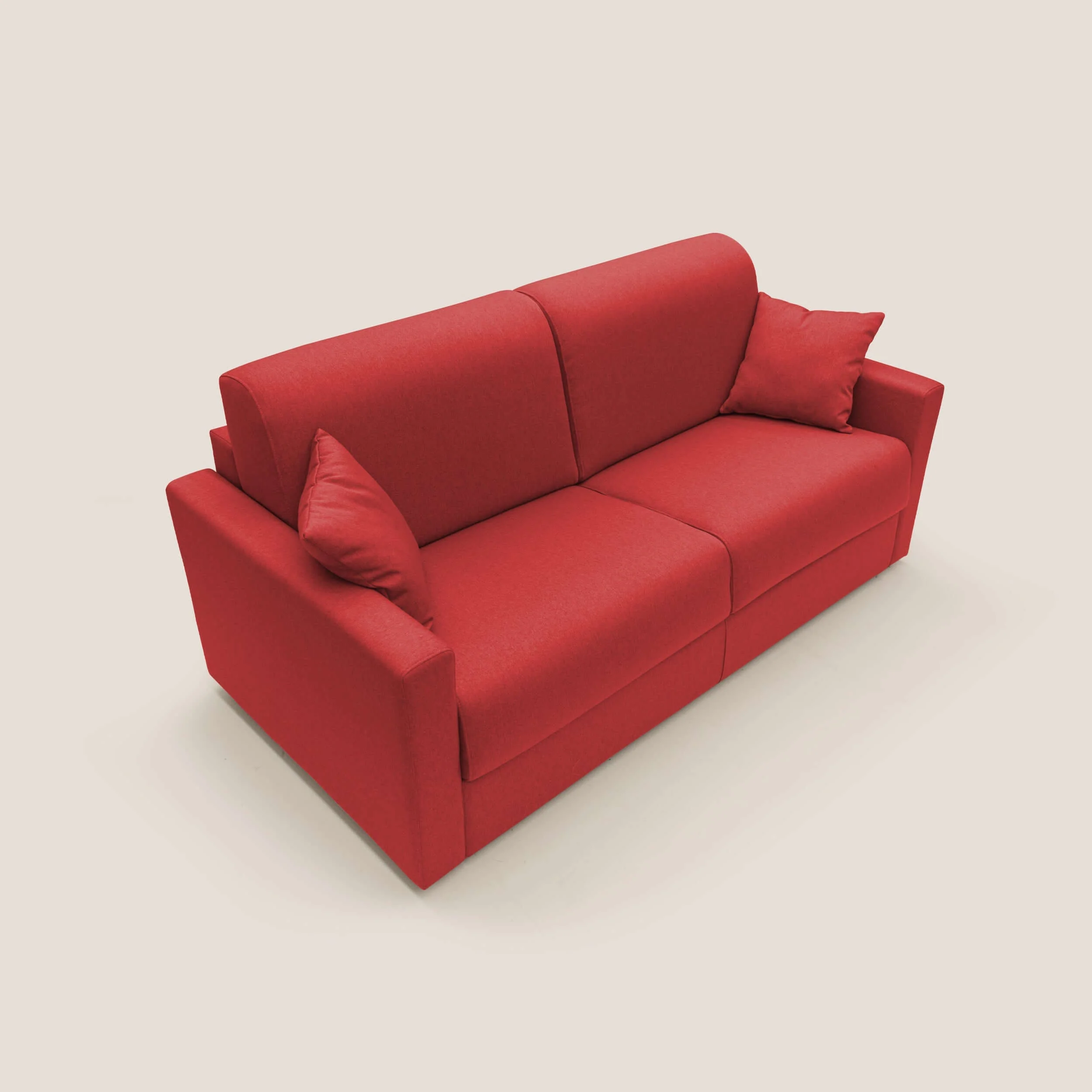 Chris Canapé convertible en tissu imperméable T13 rouge - Image 7