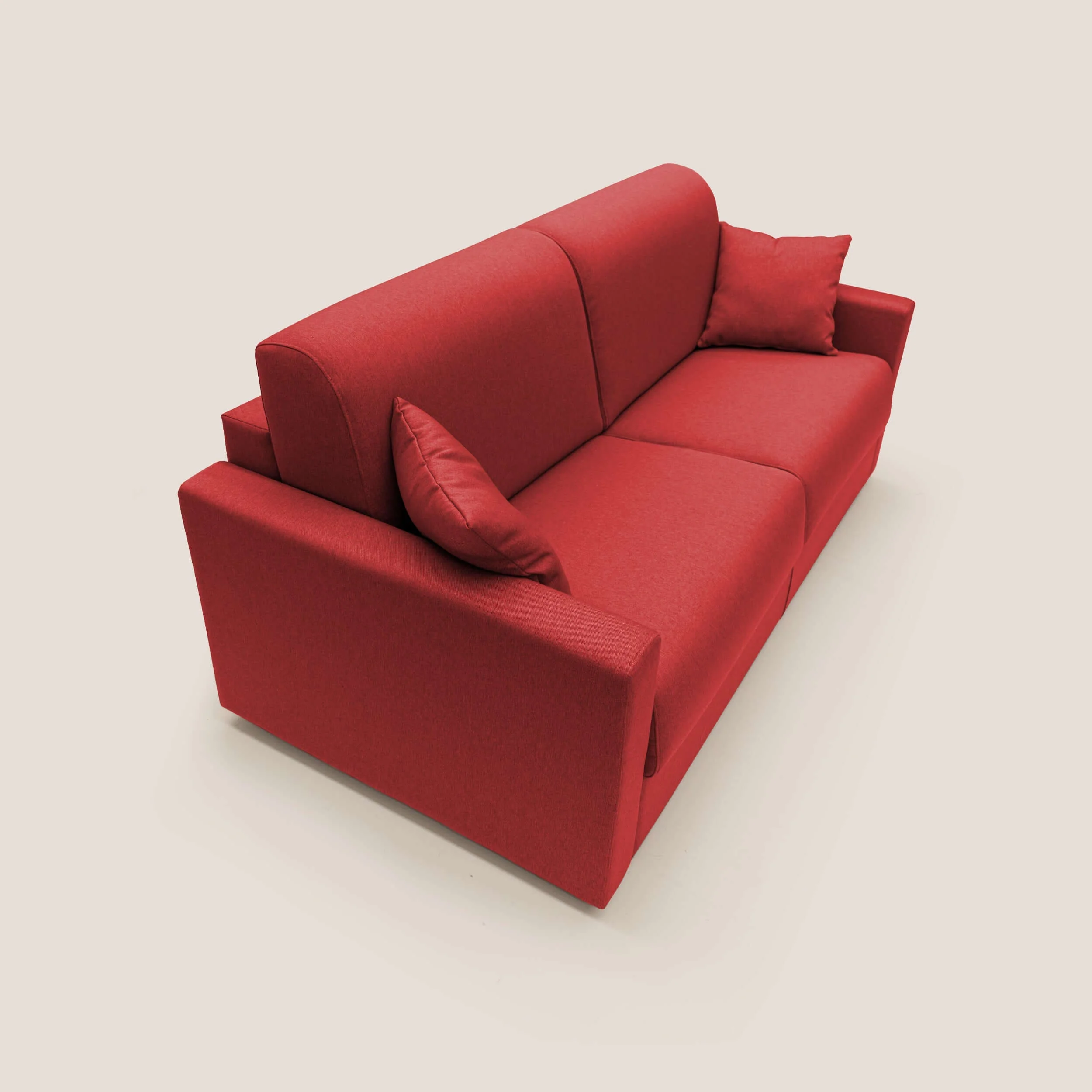 Chris Canapé convertible en tissu imperméable T13 rouge - Image 8