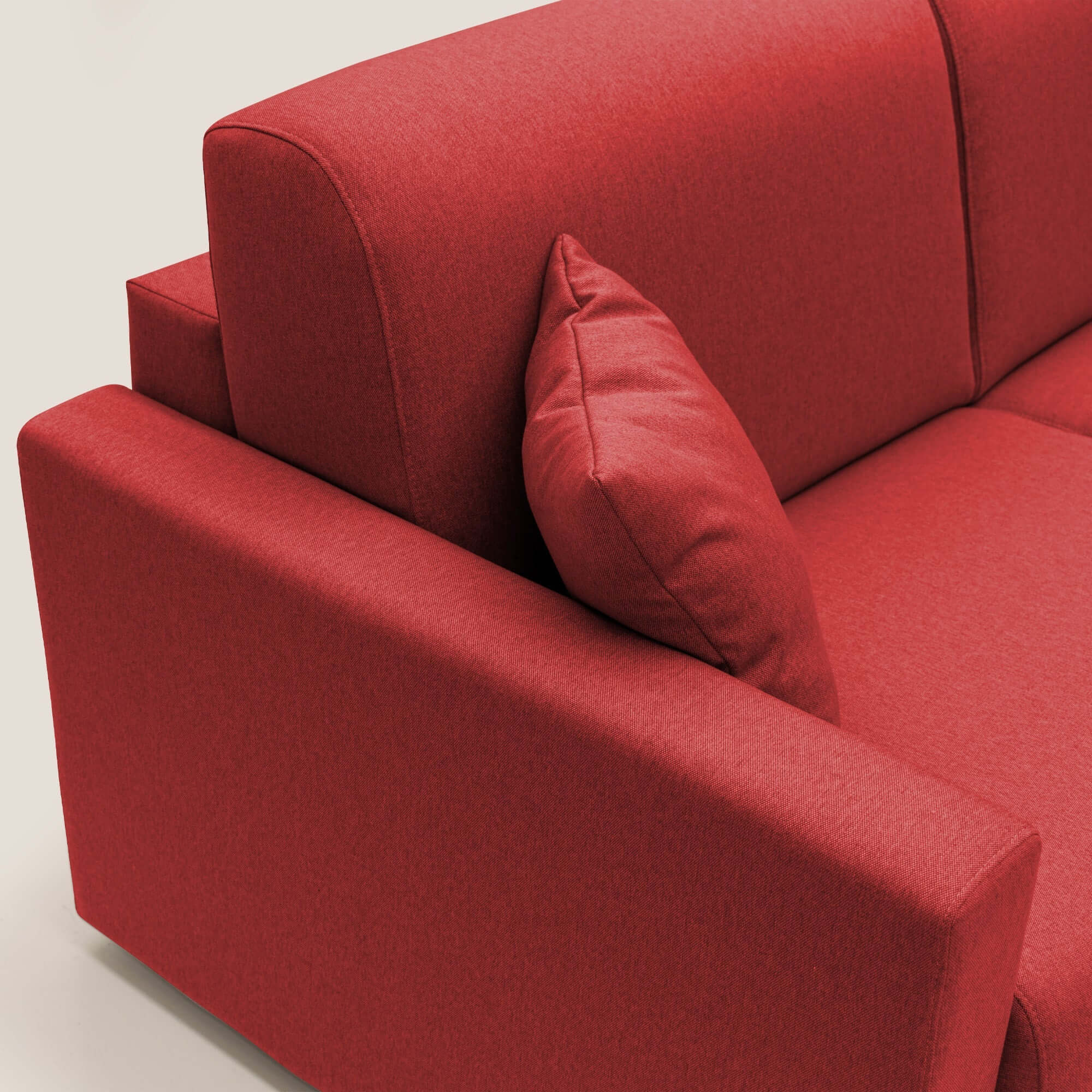 Chris Canapé convertible en tissu imperméable T13 rouge - Image 9