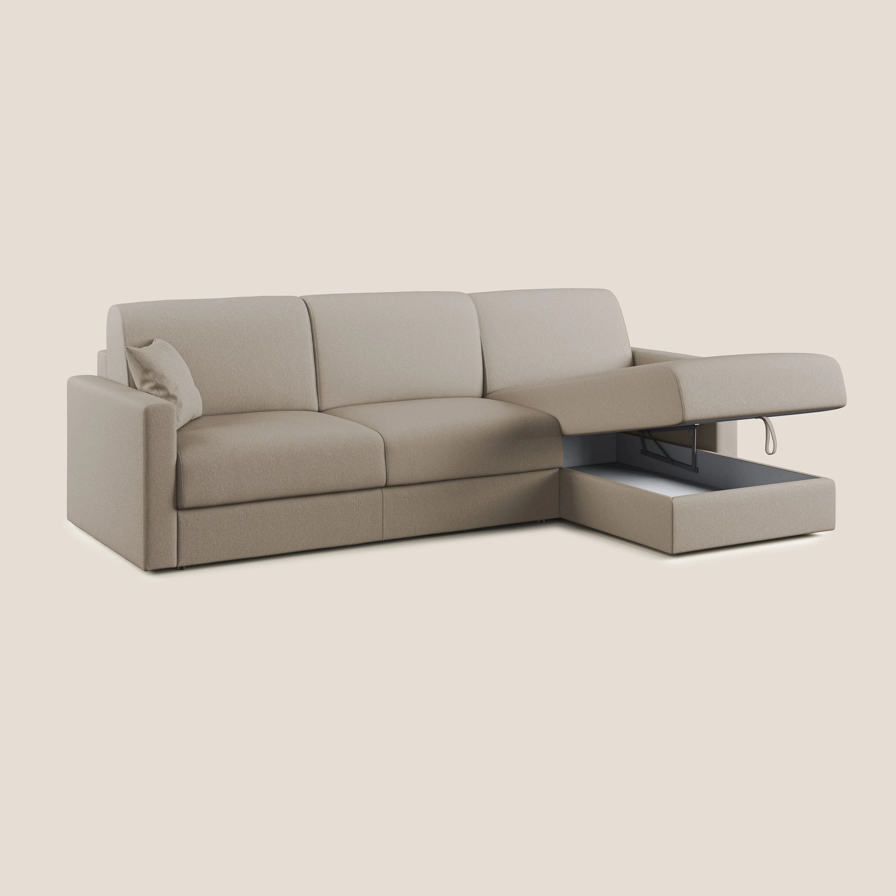 Chris Canapé d'angle 5 places en tissu imperméable T13 beige - Image 5