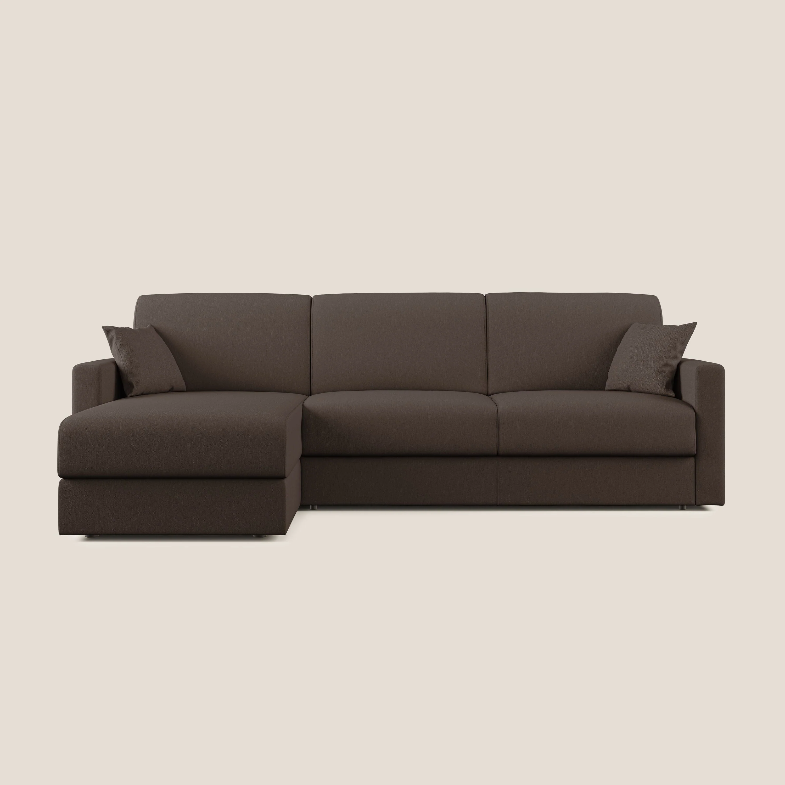 Chris Canapé d'angle 5 places en tissu imperméable T13 marron - Image 11