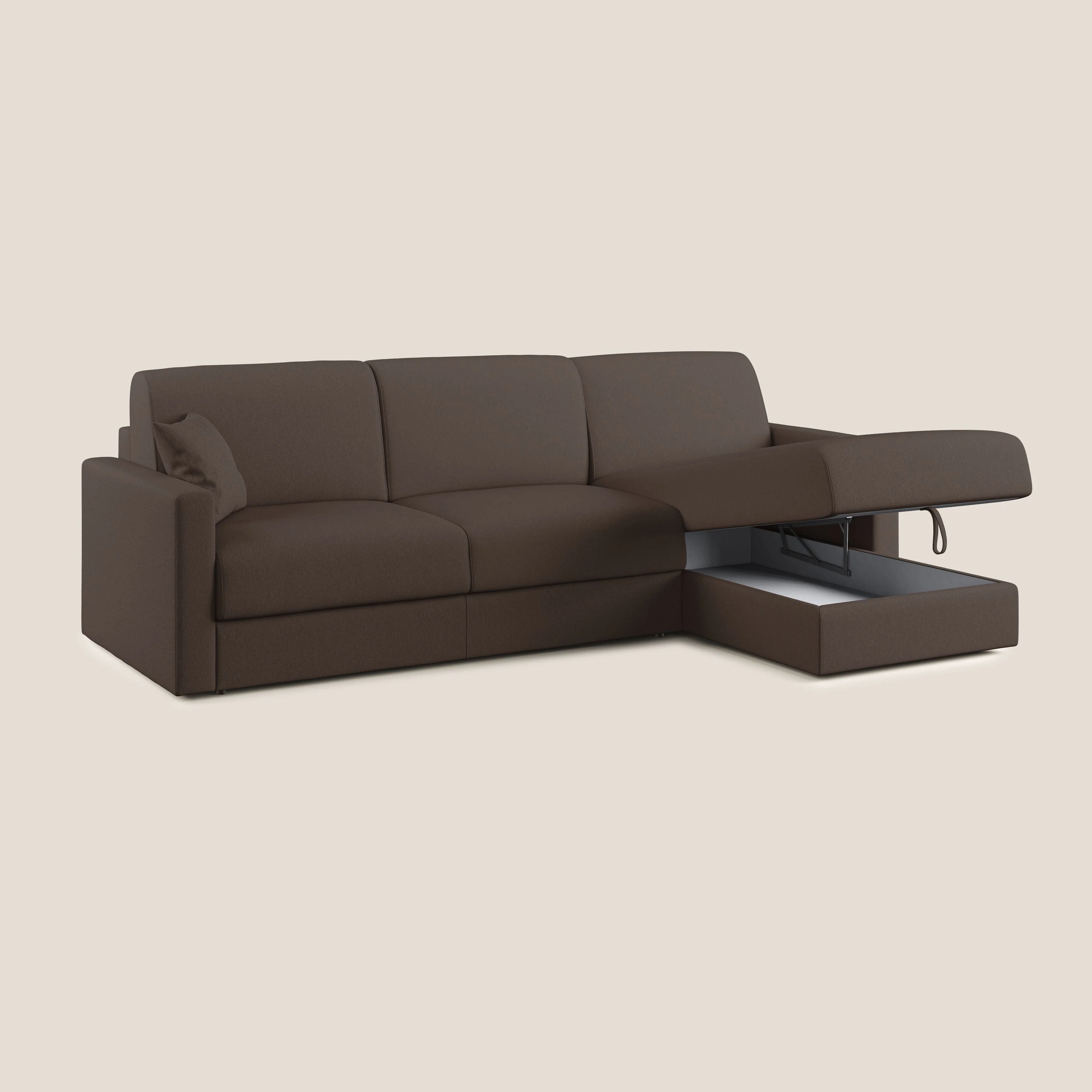 Chris Canapé d'angle 5 places en tissu imperméable T13 marron - Image 5