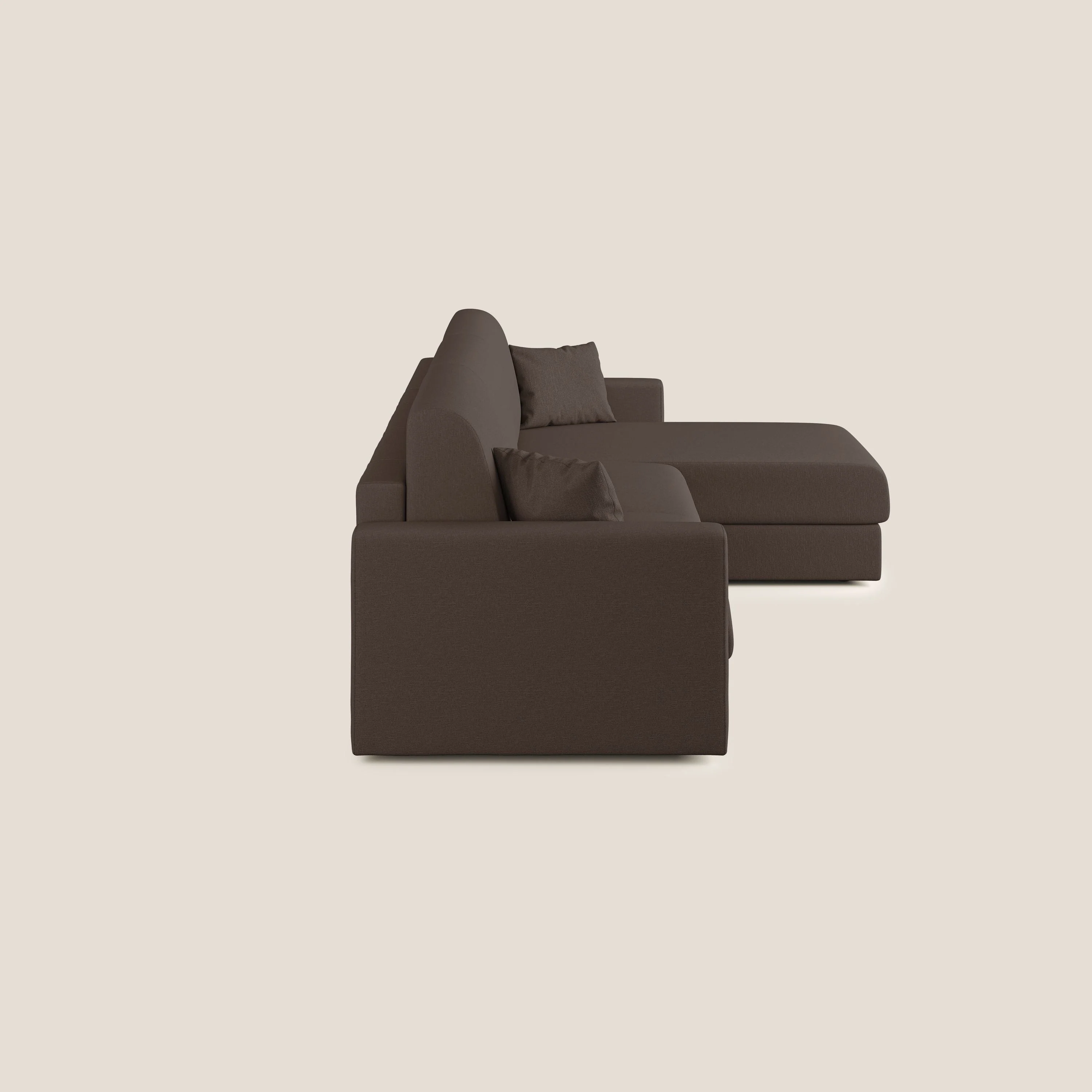 Chris Canapé d'angle 5 places en tissu imperméable T13 marron - Image 9